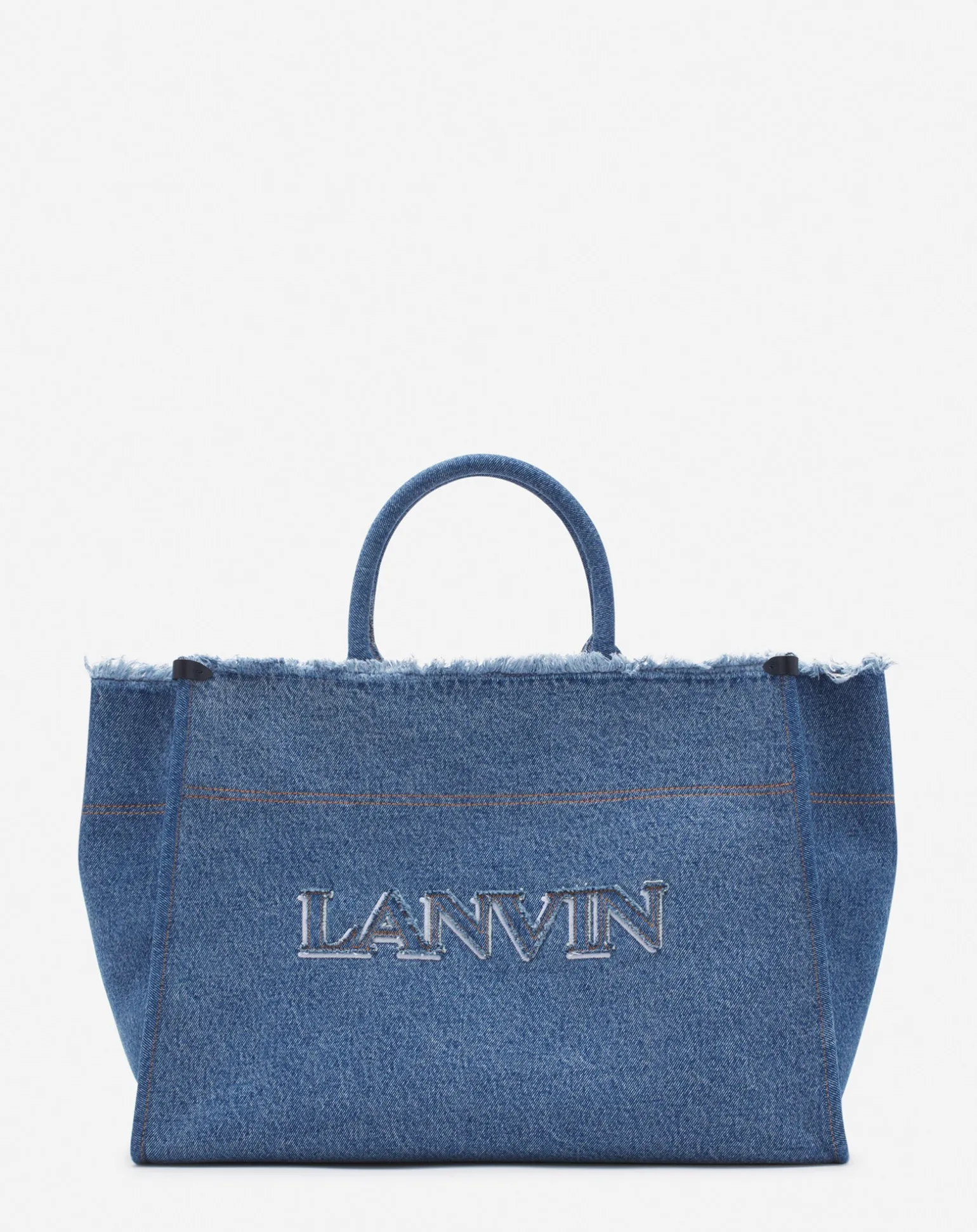 Lanvin In&out mm tote bag in denim Denimblue Sale