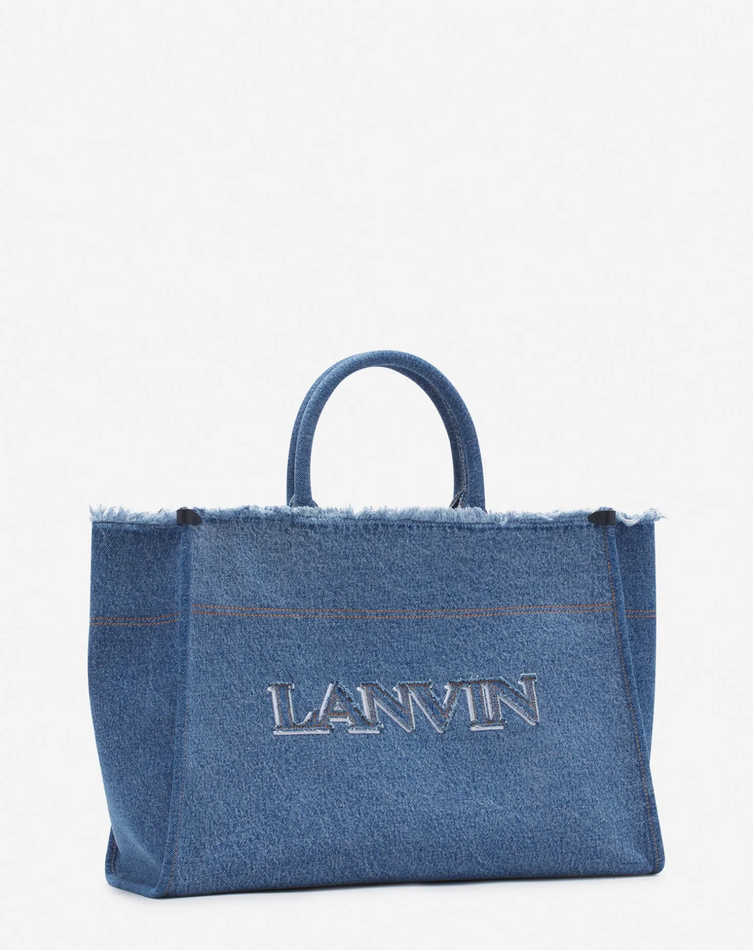 Lanvin In&out mm tote bag in denim Denimblue Sale