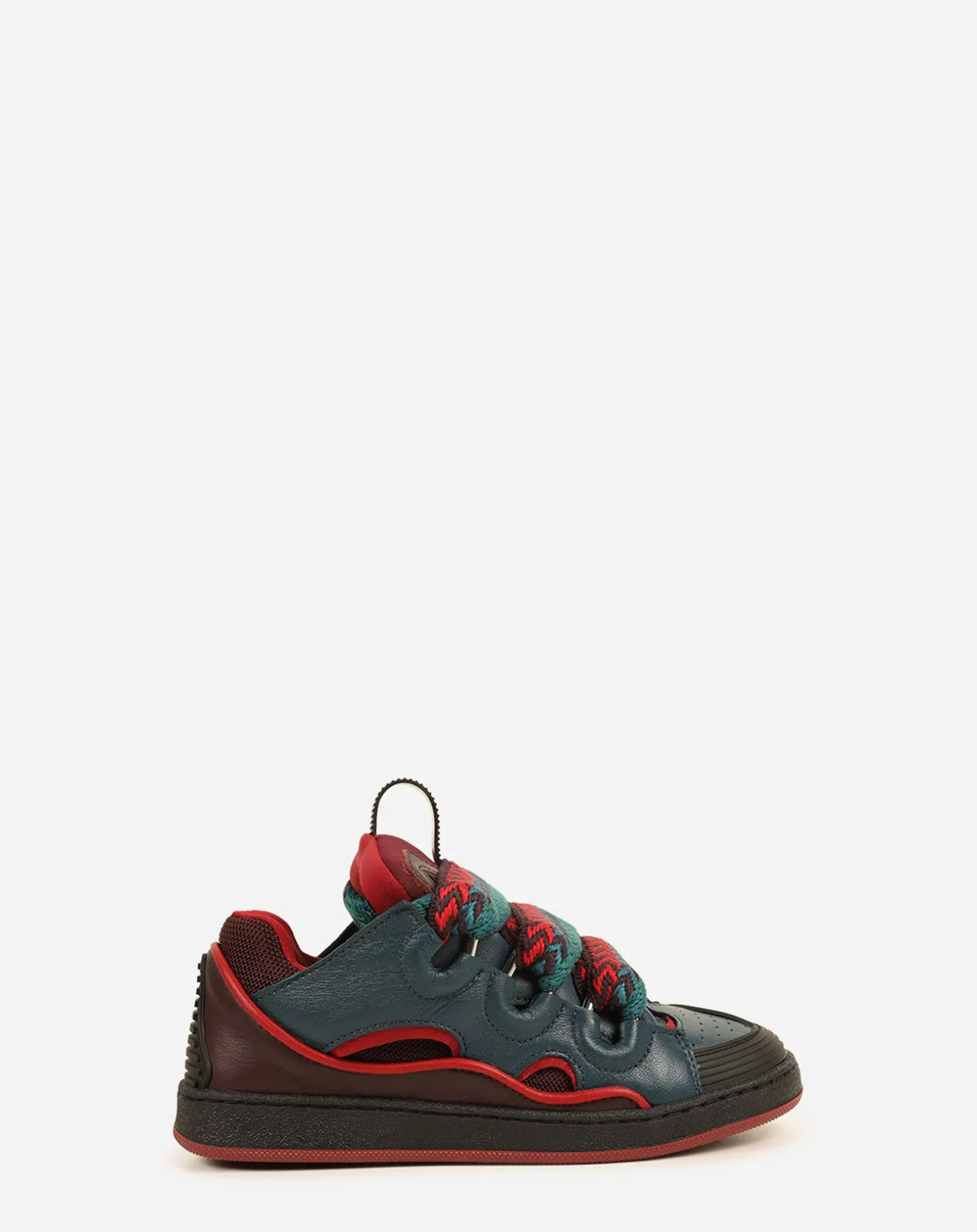 Lanvin Lace-up leather sneakers Teal Best