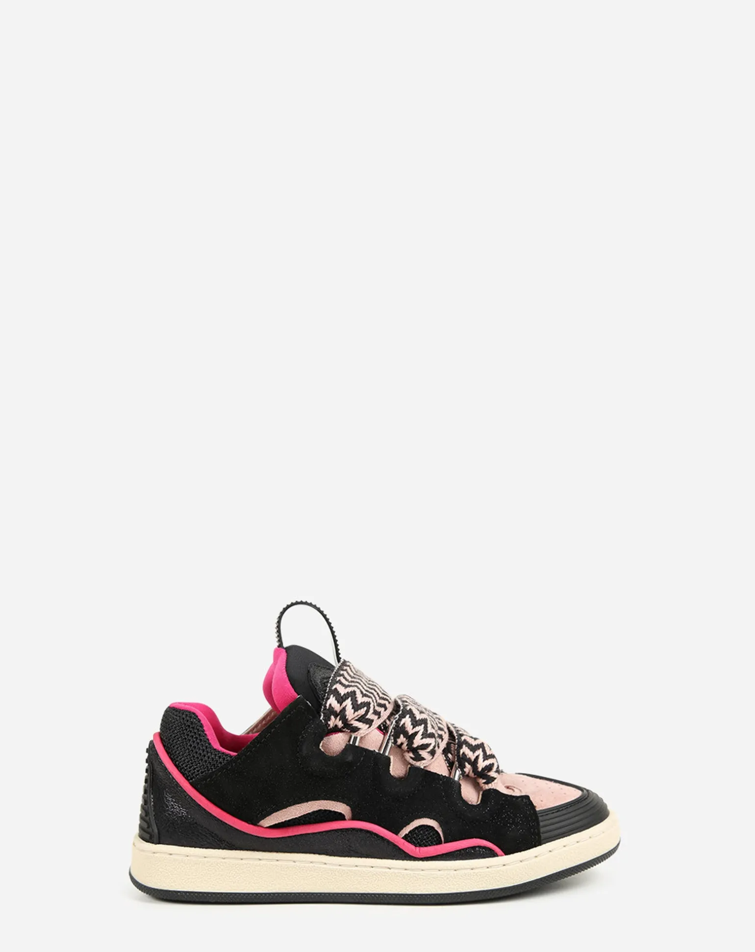 Lanvin Lace-up leather sneakers Pink Hot