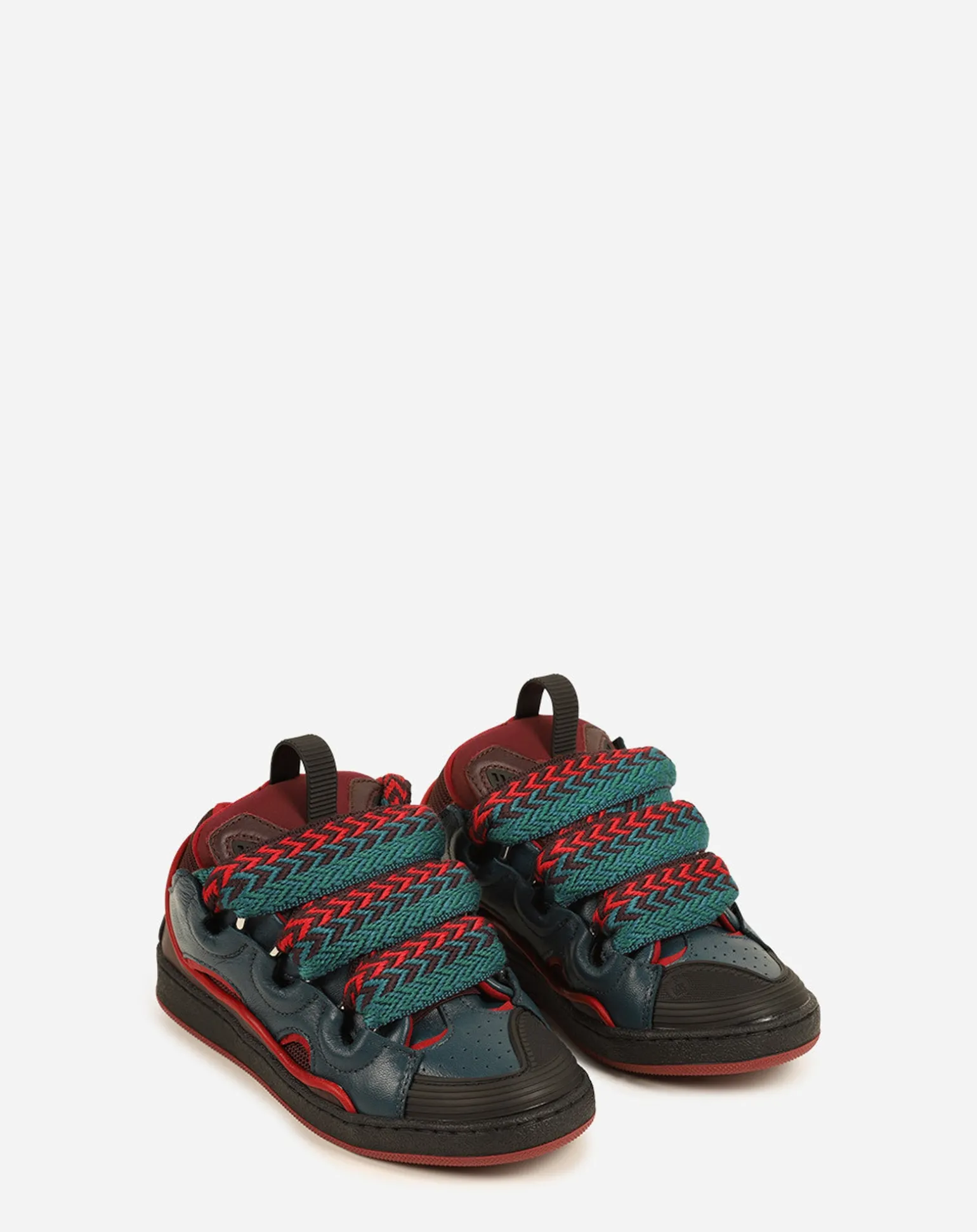 Lanvin Lace-up leather sneakers Teal Best