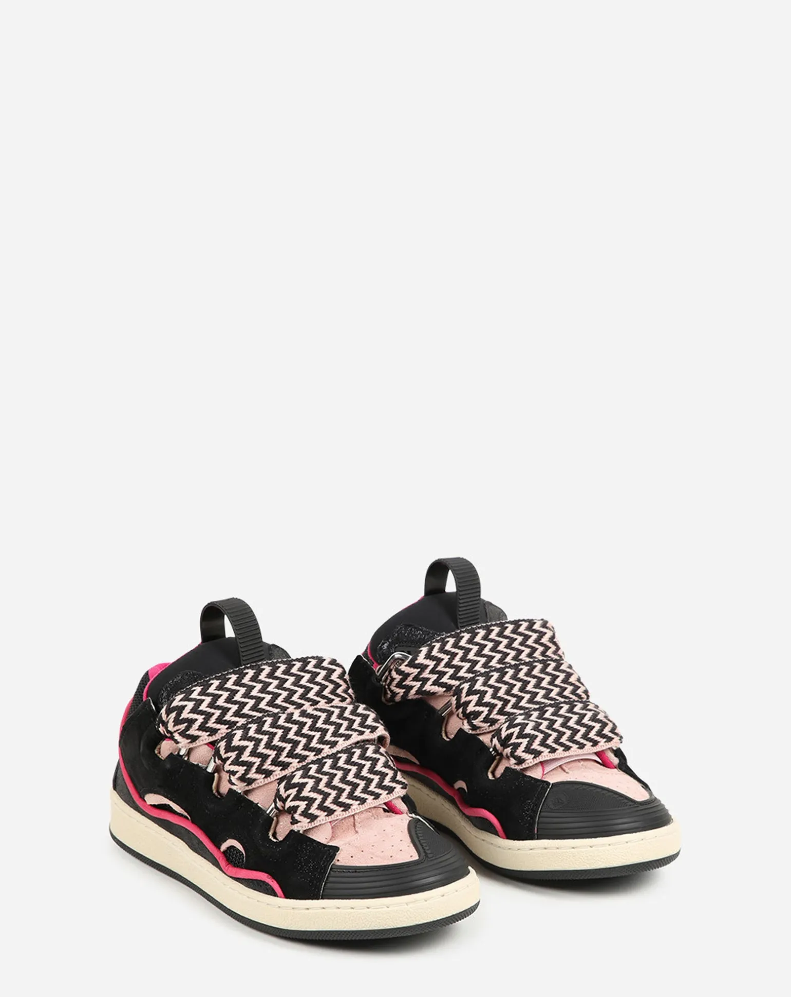 Lanvin Lace-up leather sneakers Pink Hot