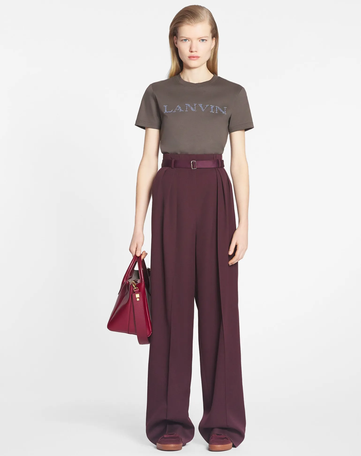 Lanvin bead embroidered t-shirt Shadow Cheap