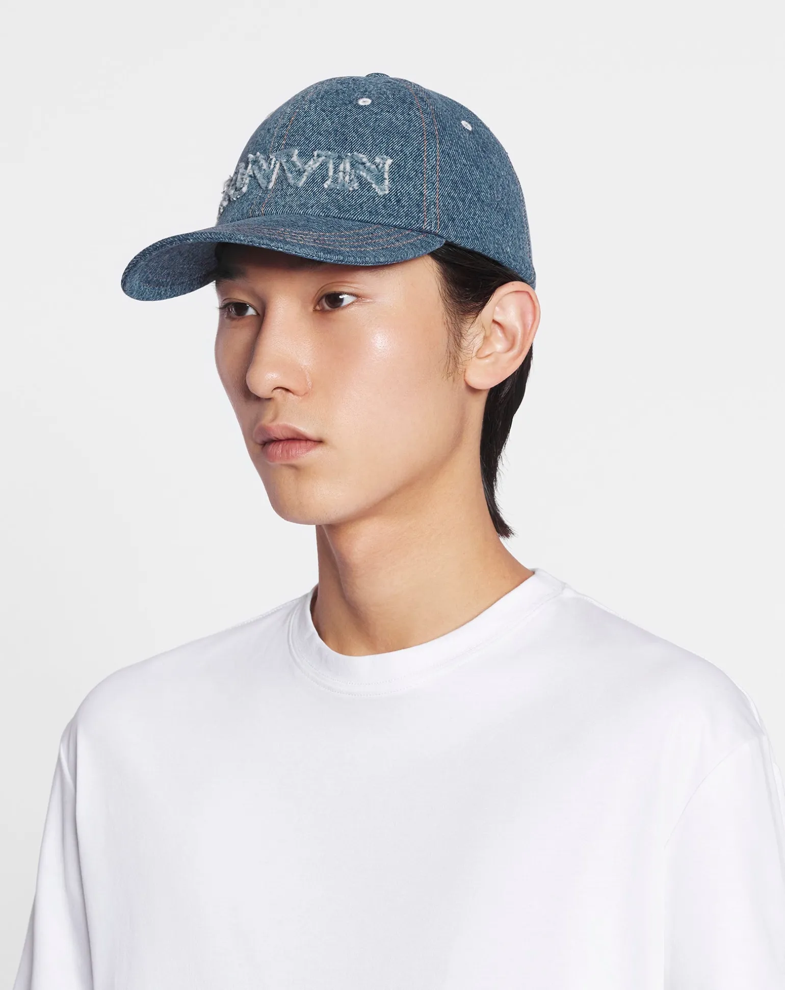 Lanvin cap in denim Denimblue Sale