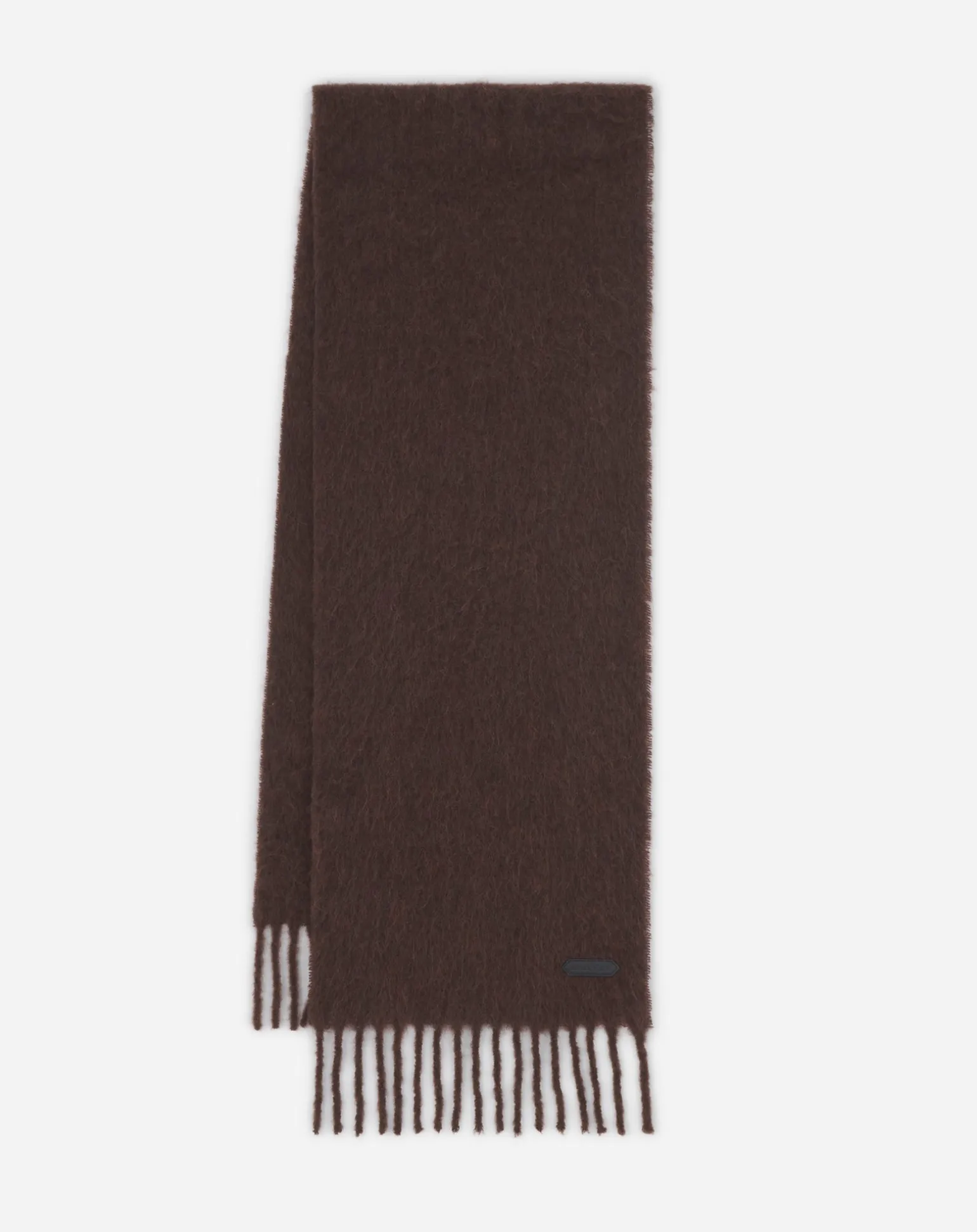 Lanvin fringed scarf in wool Darkbrown Best