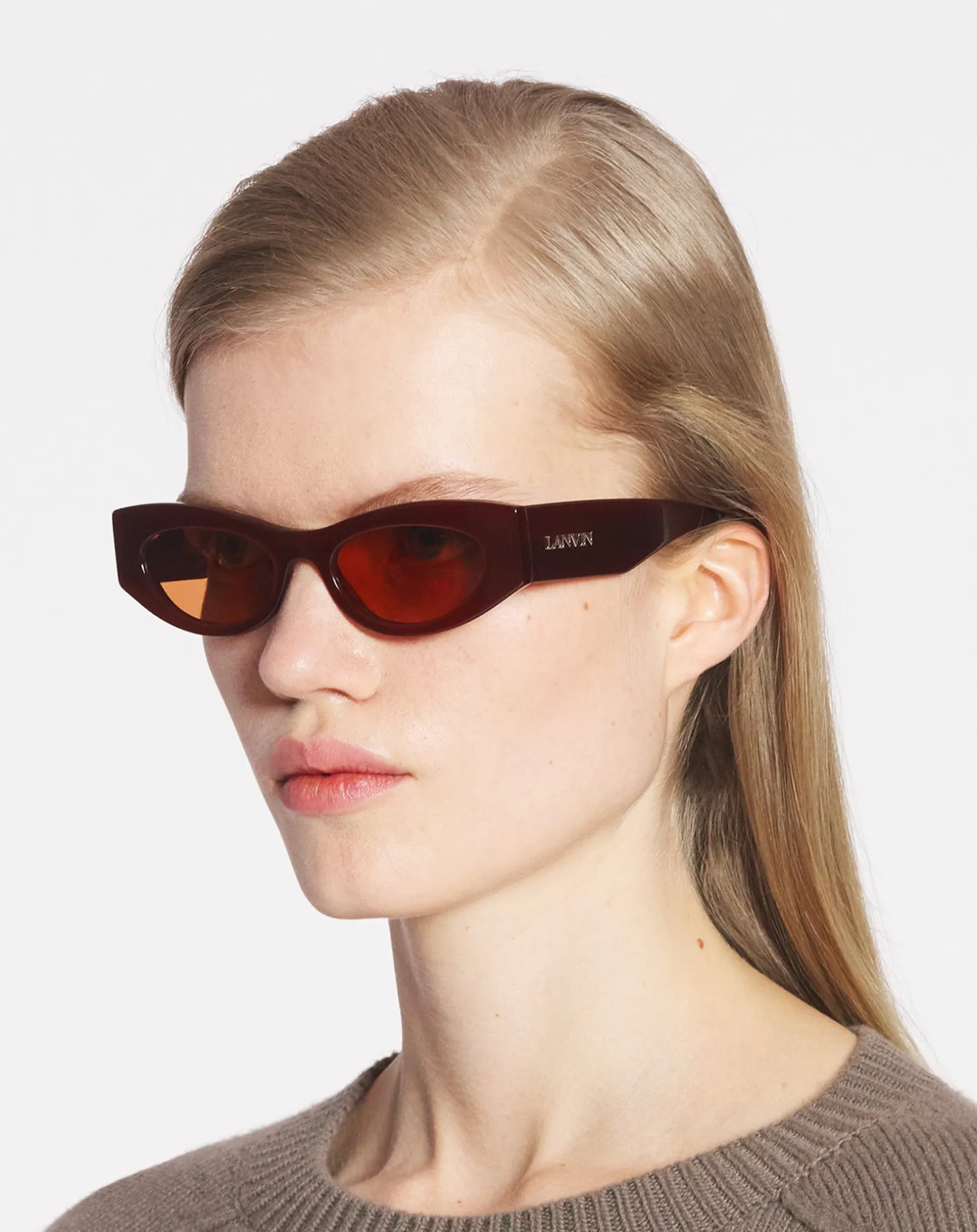 Lanvin logo sunglasses Brown/cherry Cheap