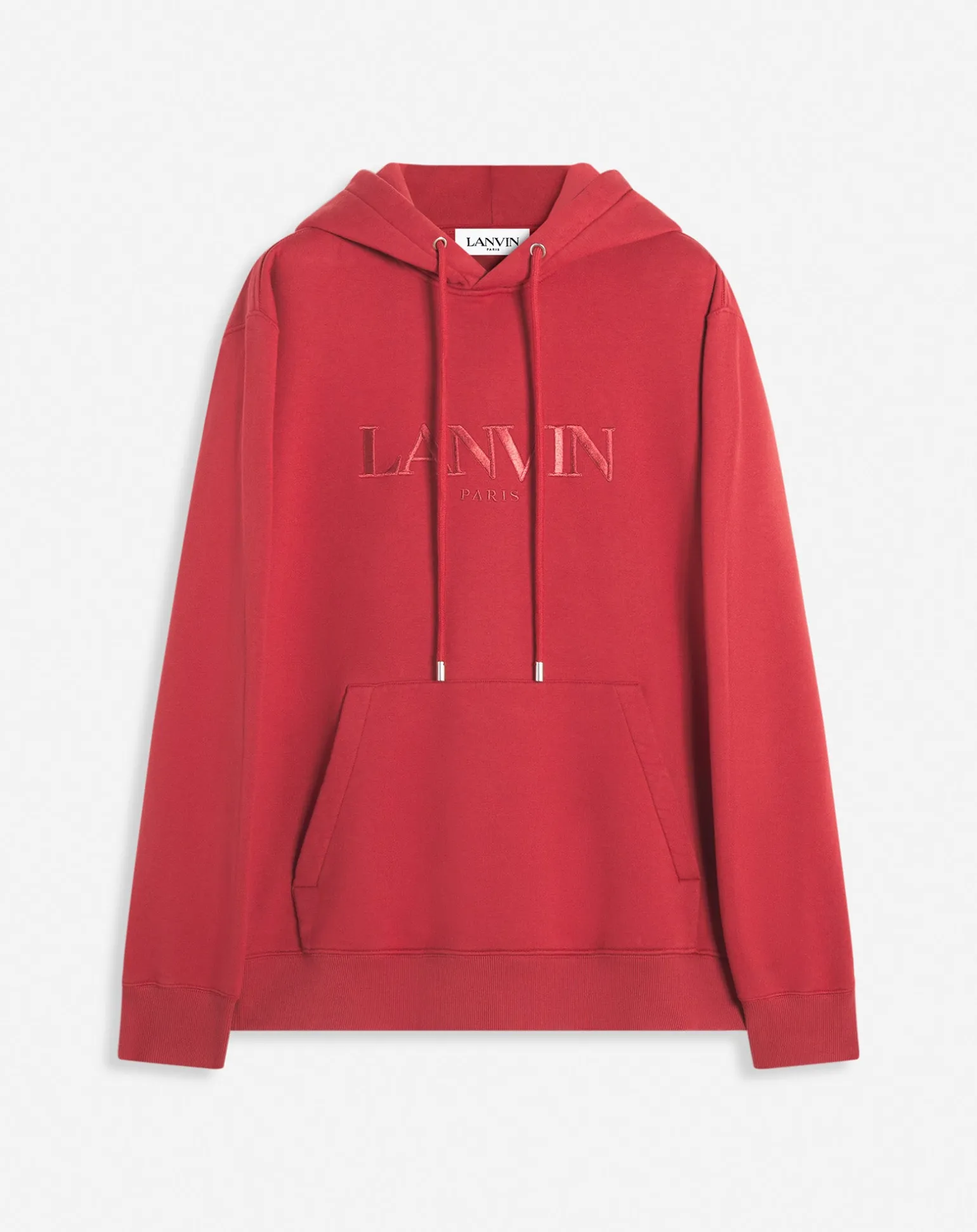 Lanvin paris embroidered loose-fitting hoodie Turkishred New