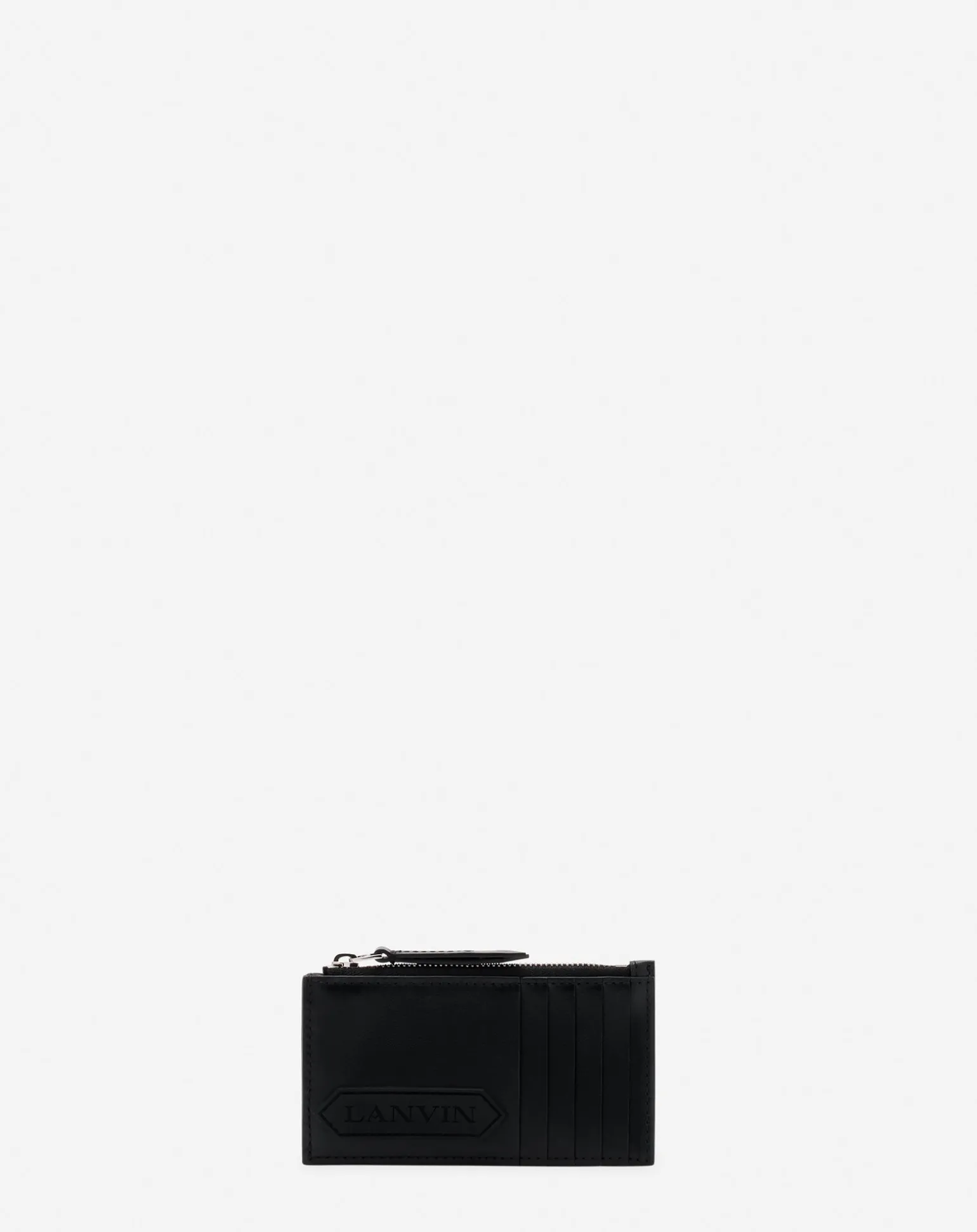 Lanvin signature leather cardholder Black Cheap