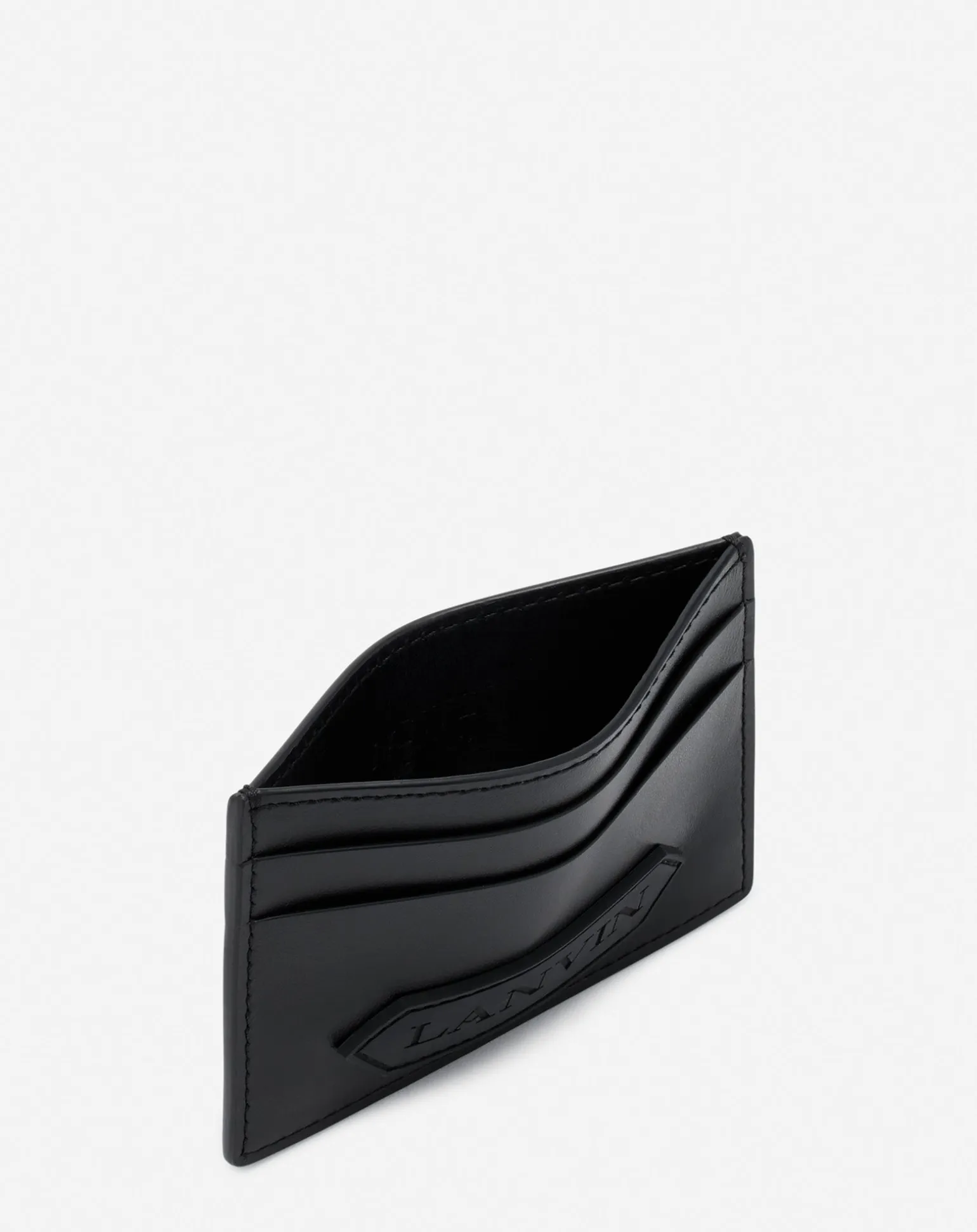 Lanvin signature leather cardholder Black Flash Sale