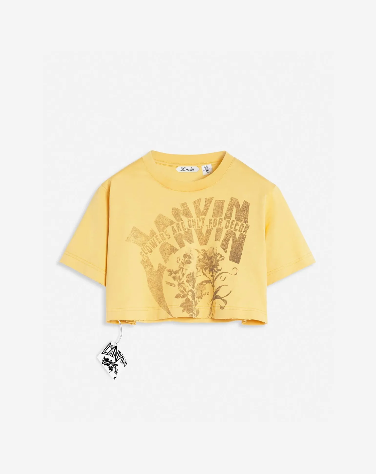 Lanvin x future cropped printed t-shirt Corn Best Sale