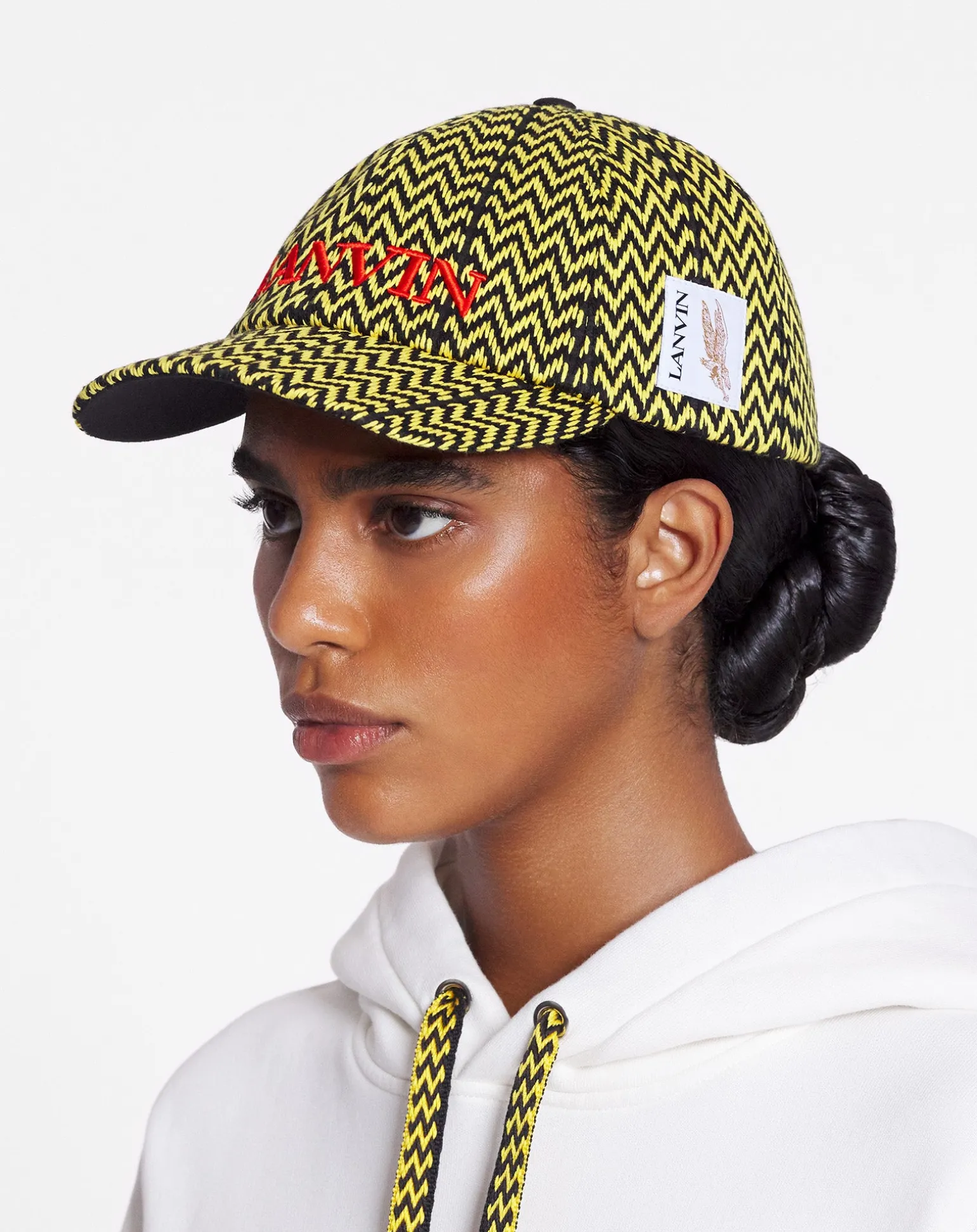 Lanvin x future curb cotton cap Black/yellow Hot