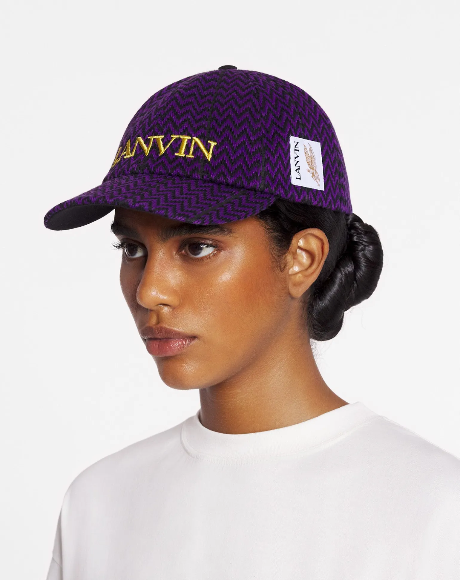 Lanvin x future curb cotton cap Black/purplereign Shop