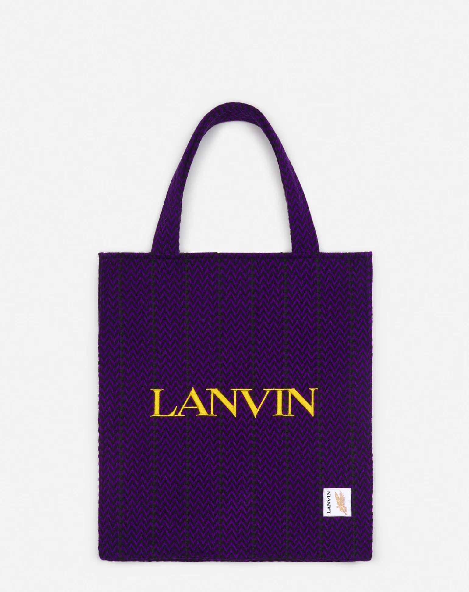 Lanvin x future curb cotton tote bag Black/purplereign Cheap