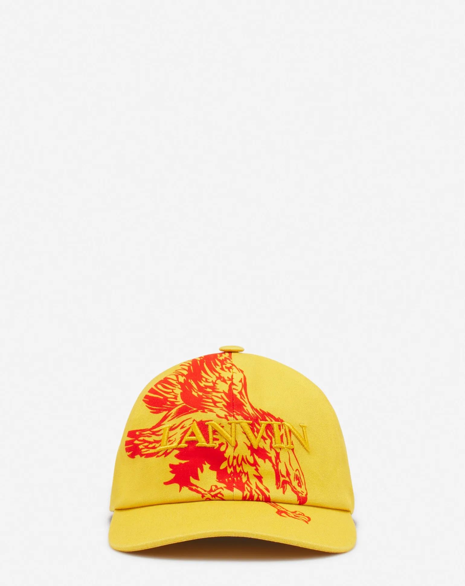 Lanvin x future eagle cotton cap Corn/brightorange Shop