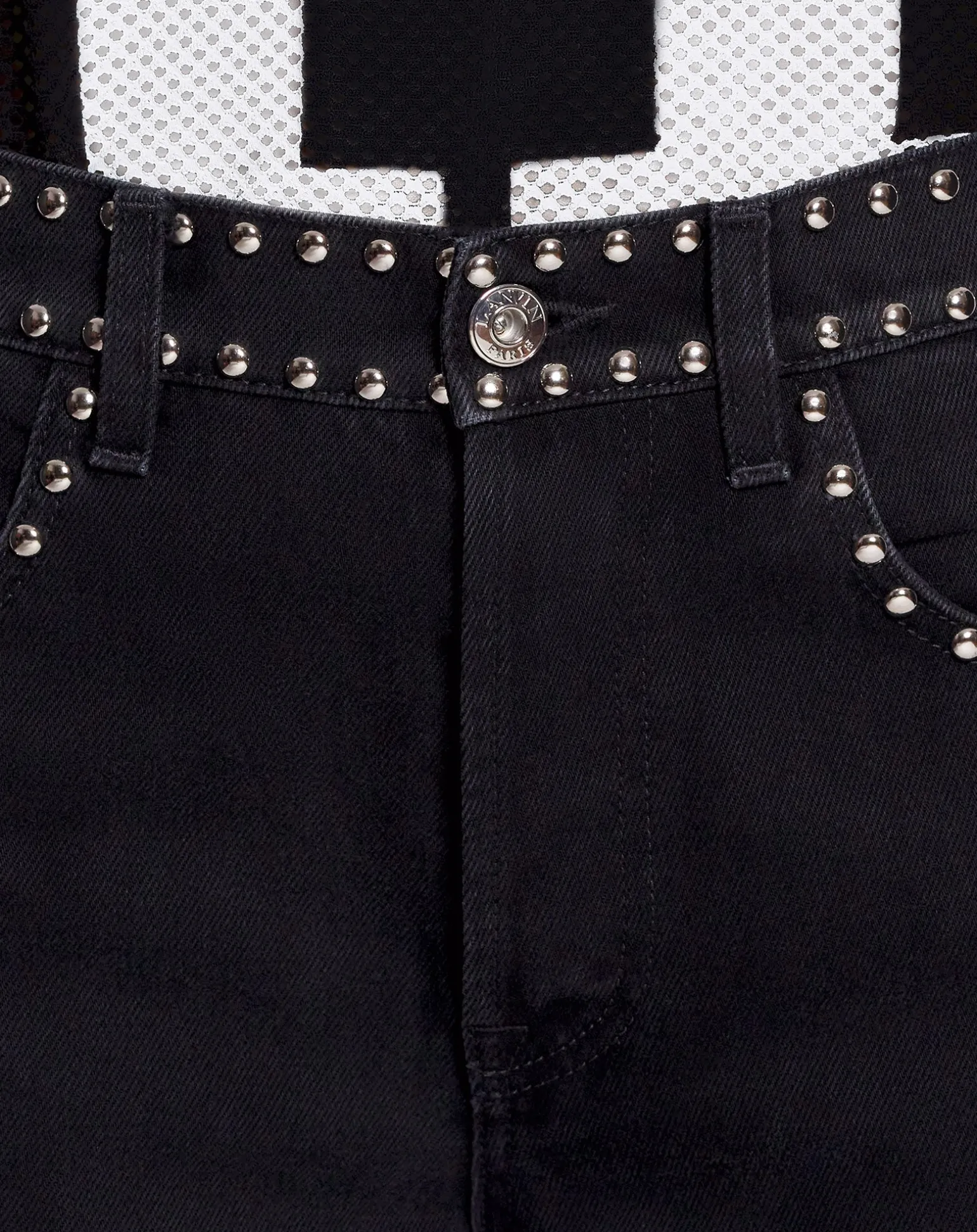 Lanvin x future flared pants with studs for women Black Best