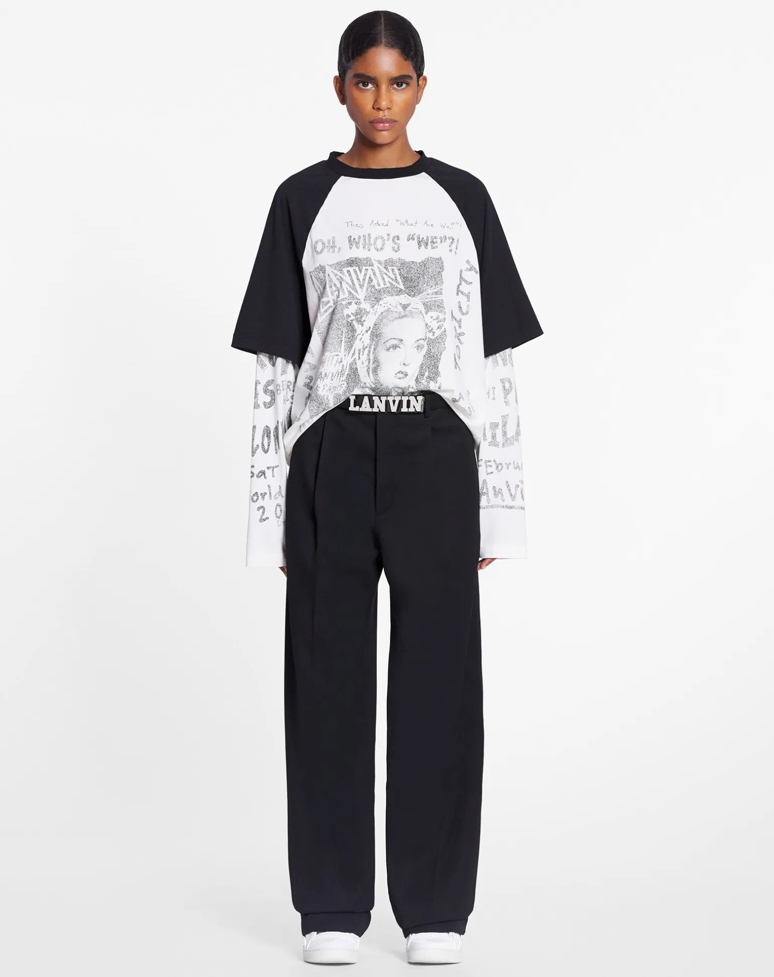 Lanvin x future flared pants with studs for women Black Best