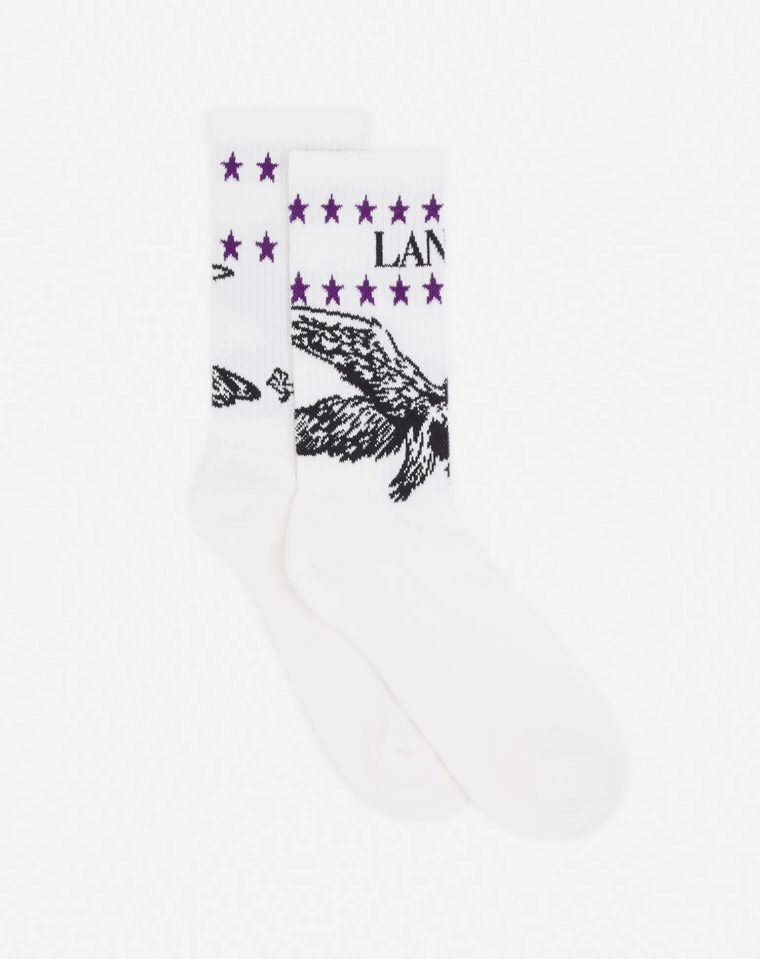 Lanvin x future logo and cotton eagle socks Whitemustang/black Best