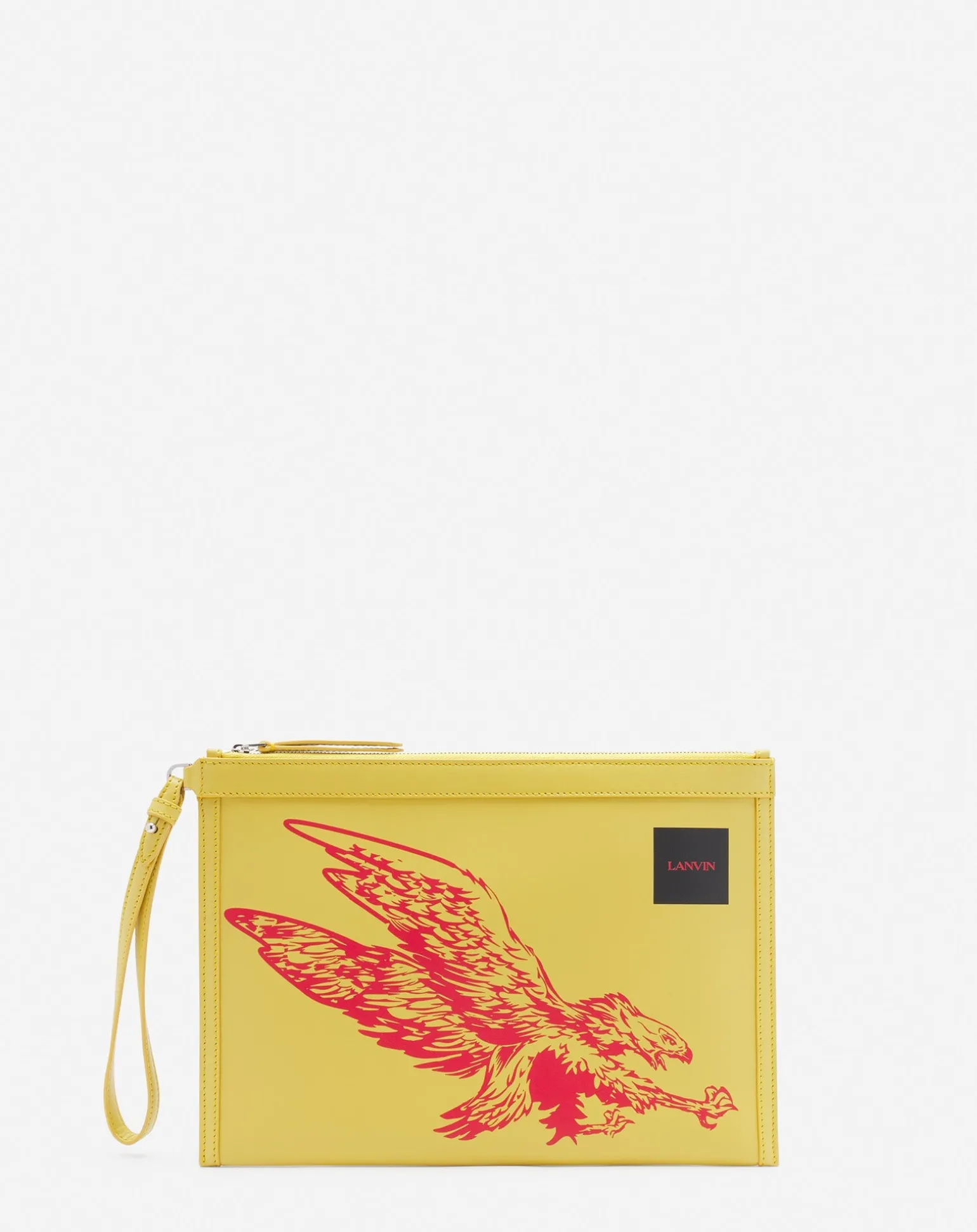 Lanvin x future leather clutch with eagle print Corn/brightorange Hot