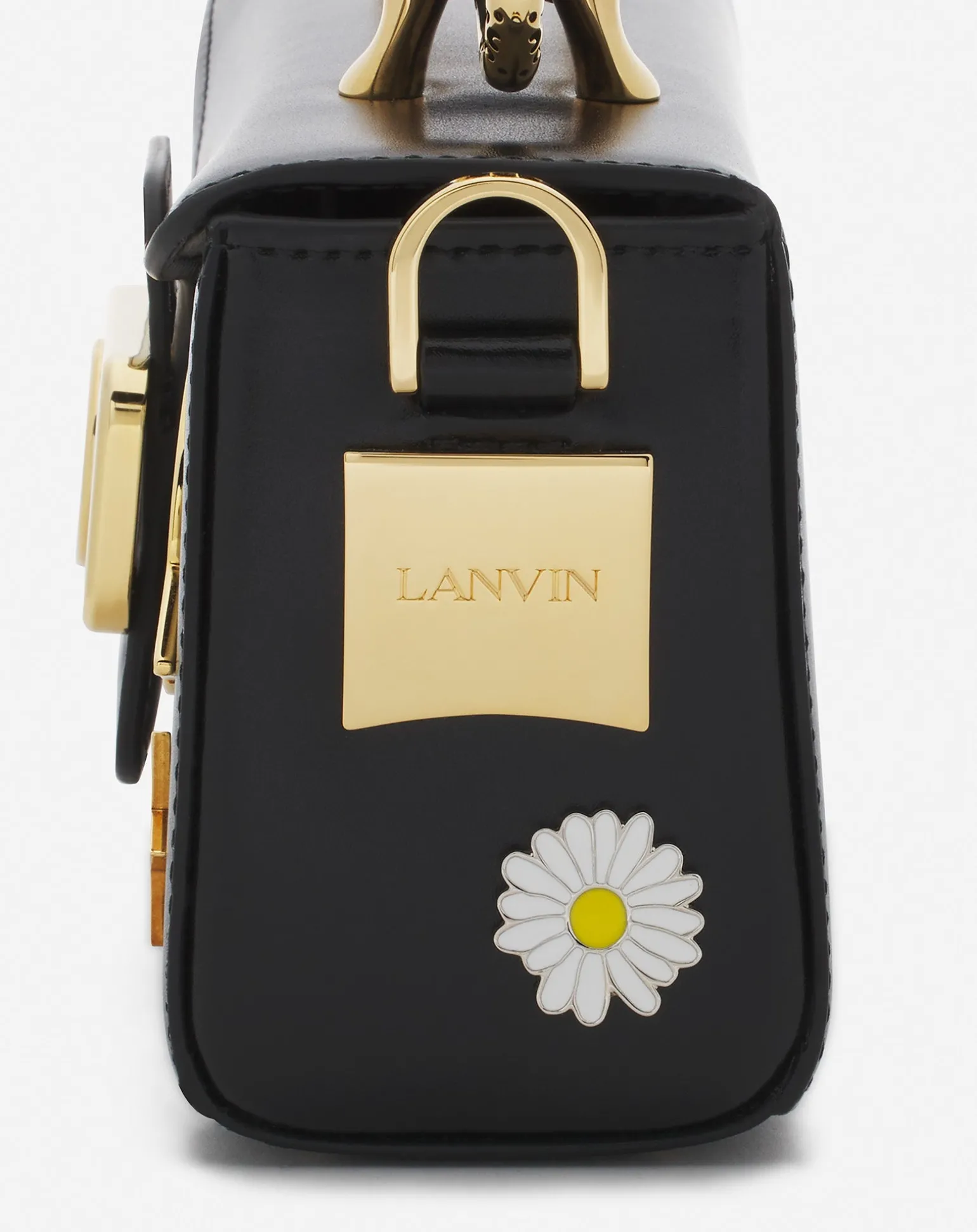Lanvin x future pencil cat nano leather bag with pins Black/multicolour Fashion