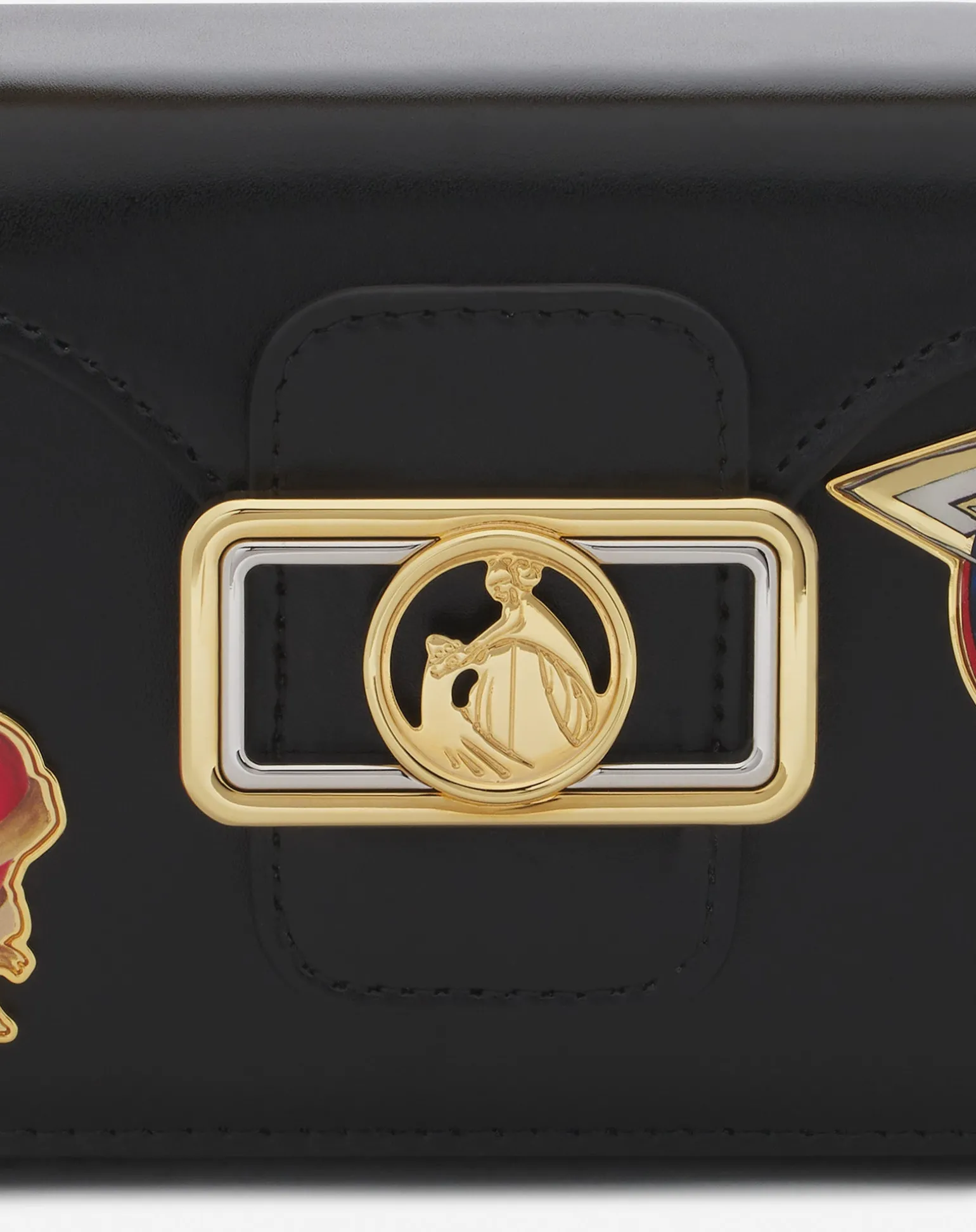 Lanvin x future pencil cat nano leather bag with pins Black/multicolour Online