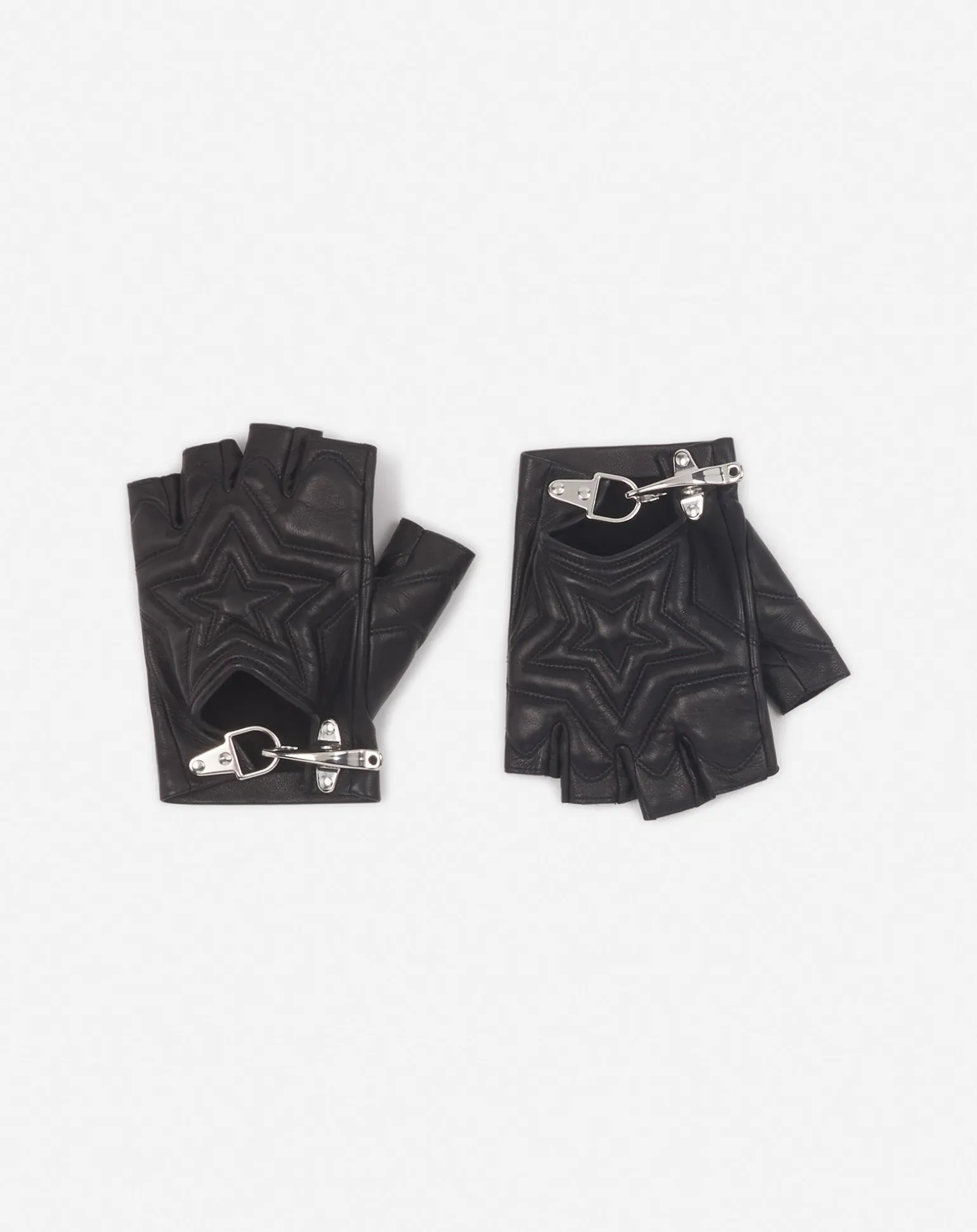 Lanvin x future quilted leather mittens Black Cheap