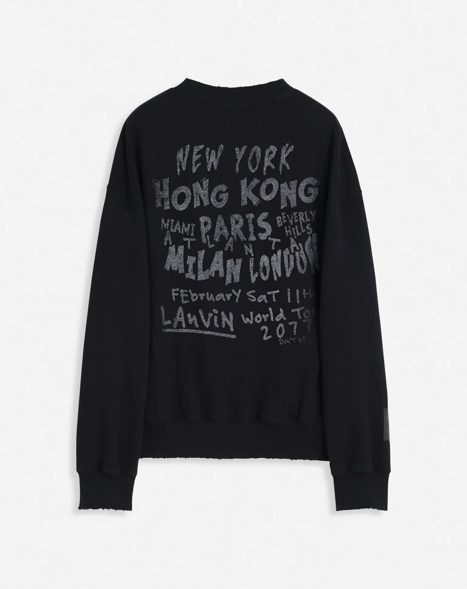 Lanvin x future unisex loose-fit printed sweatshirt Black Cheap