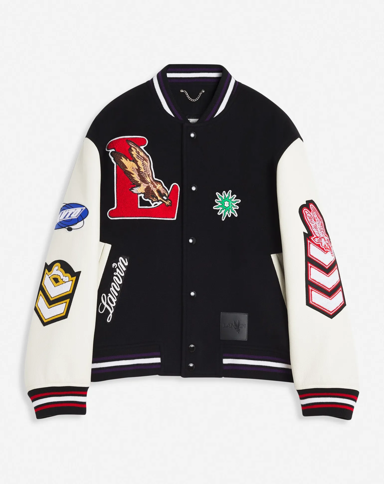 Lanvin x future varsity jacket Black Flash Sale