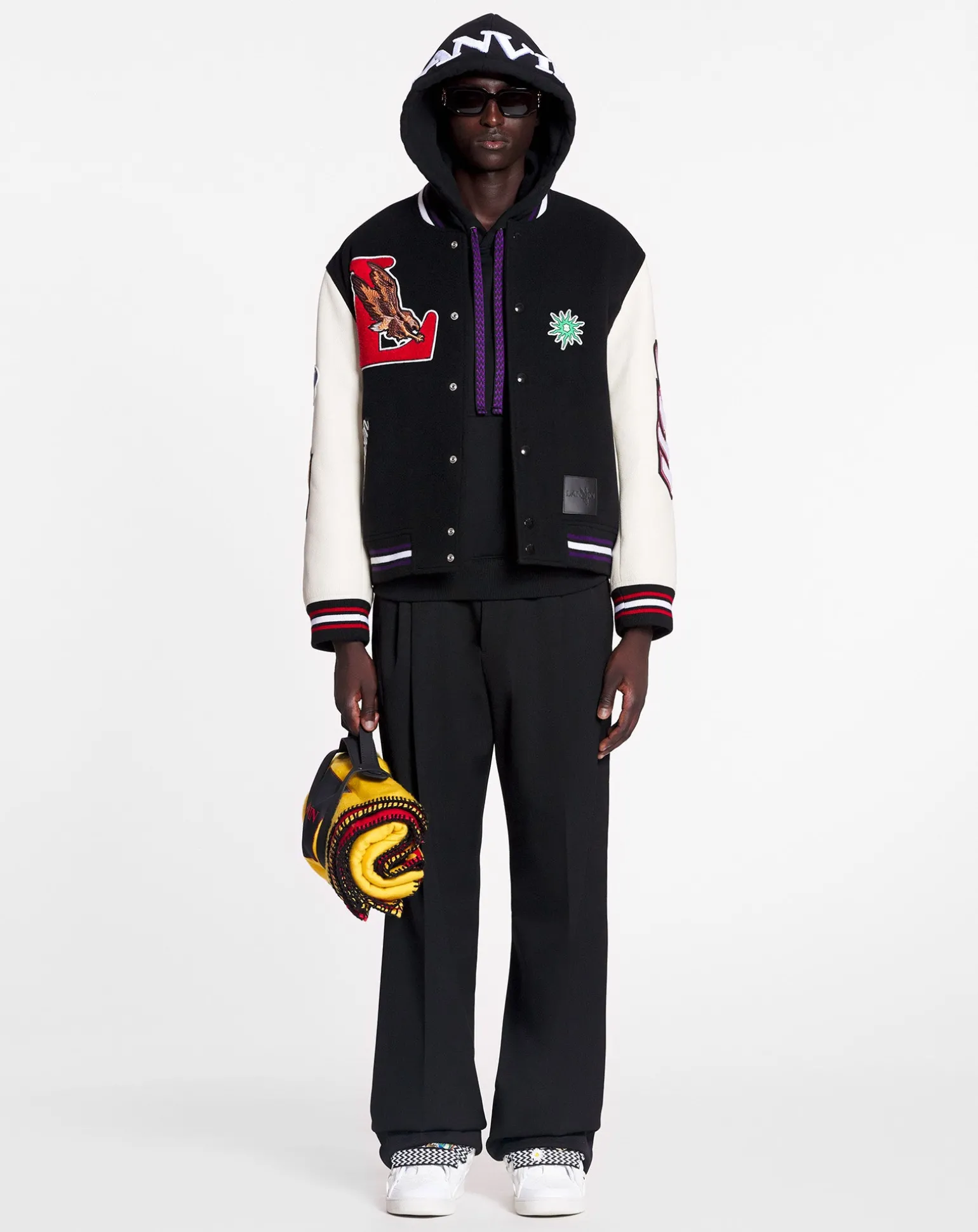 Lanvin x future varsity jacket Black Flash Sale