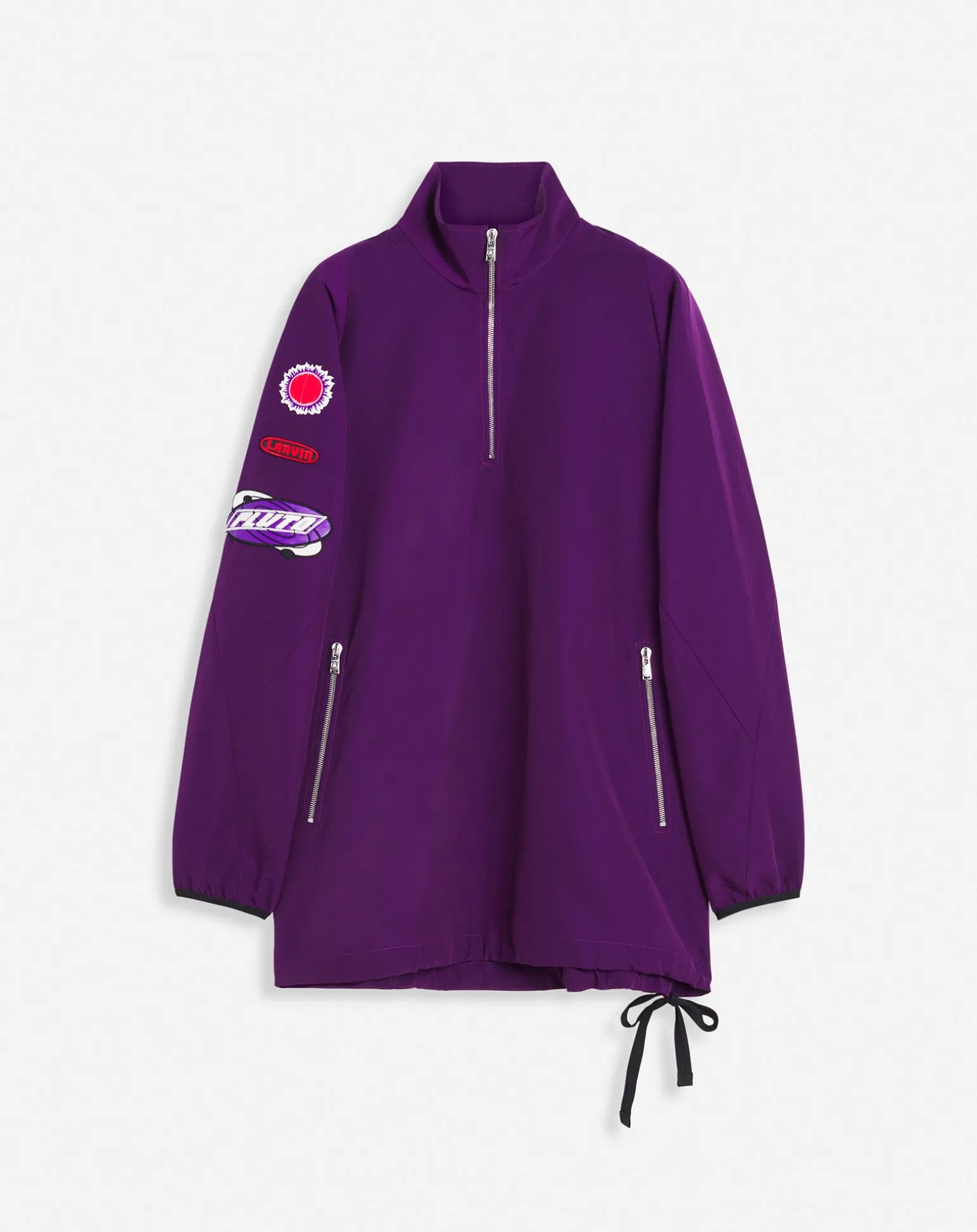 Lanvin x future windbreaker with zipper and emblems Purplereign Cheap