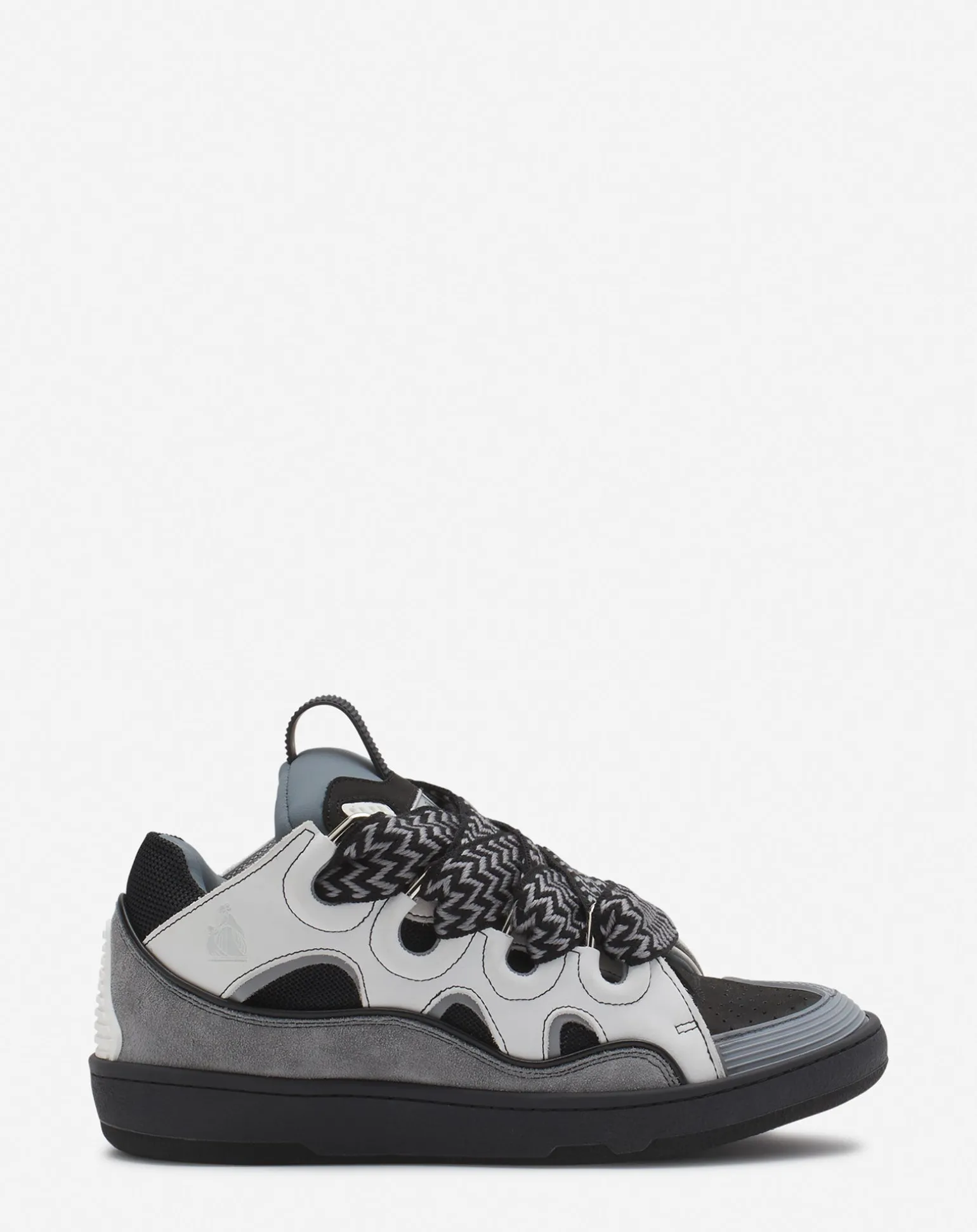 Lanvin Leather curb sneakers White/anthracite Shop