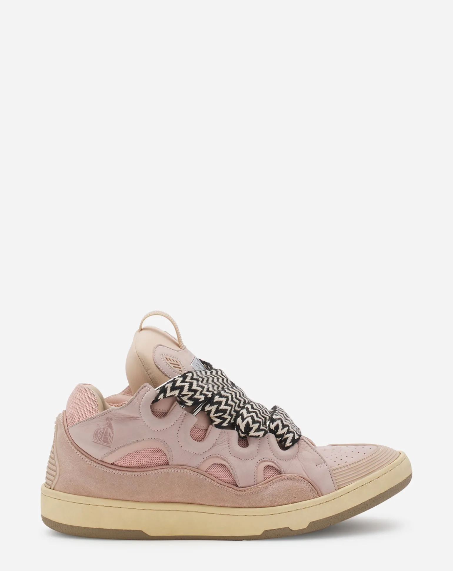 Lanvin Leather curb sneakers Palepink Best