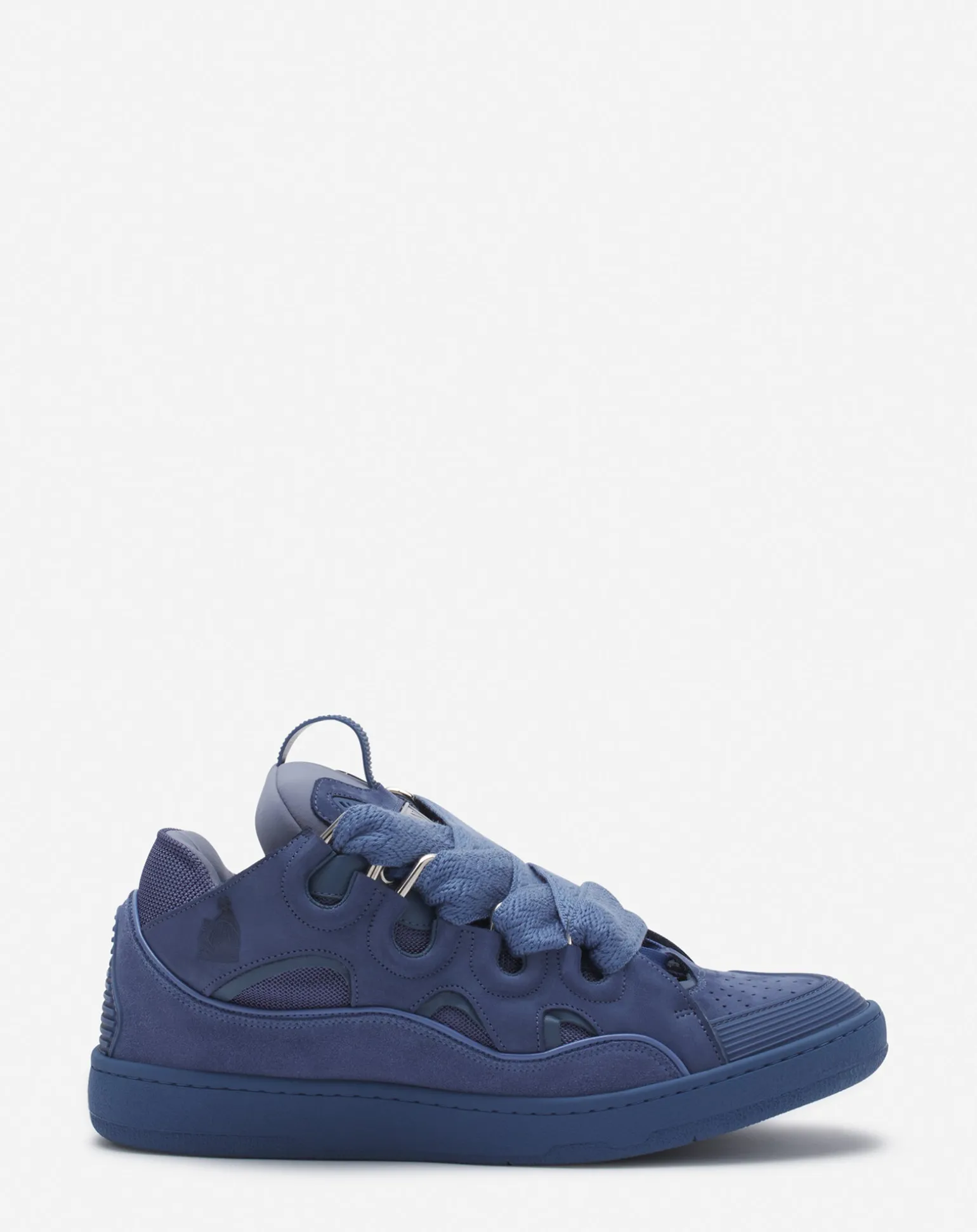 Lanvin Leather curb sneakers Cornflower Best