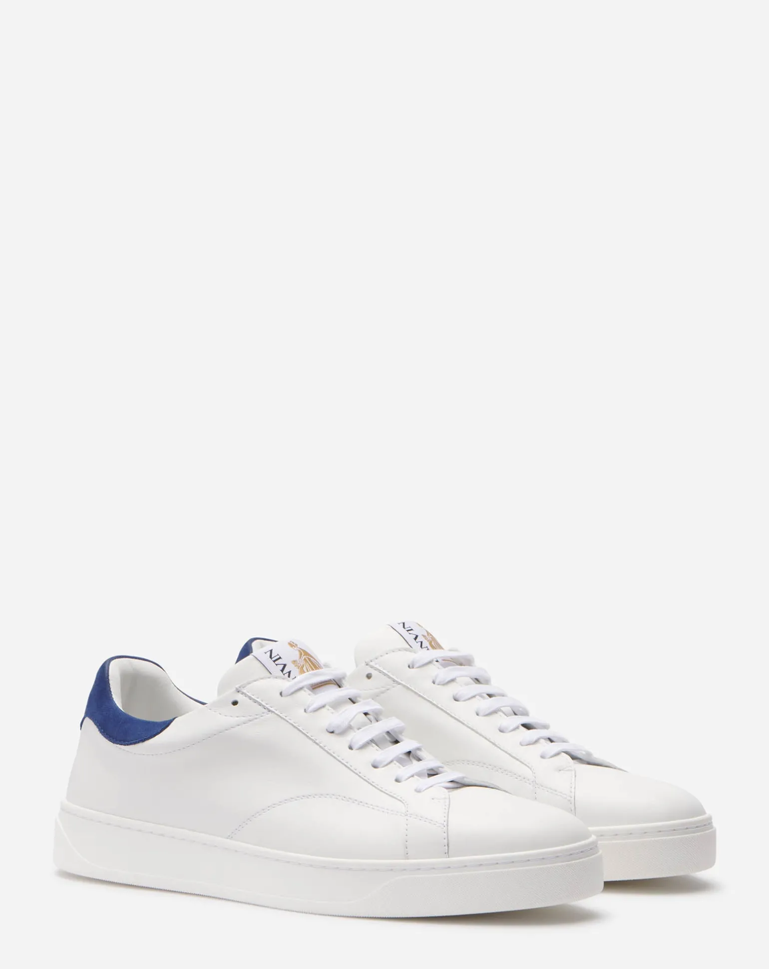 Lanvin Leather ddb0 sneakers White/blue Discount