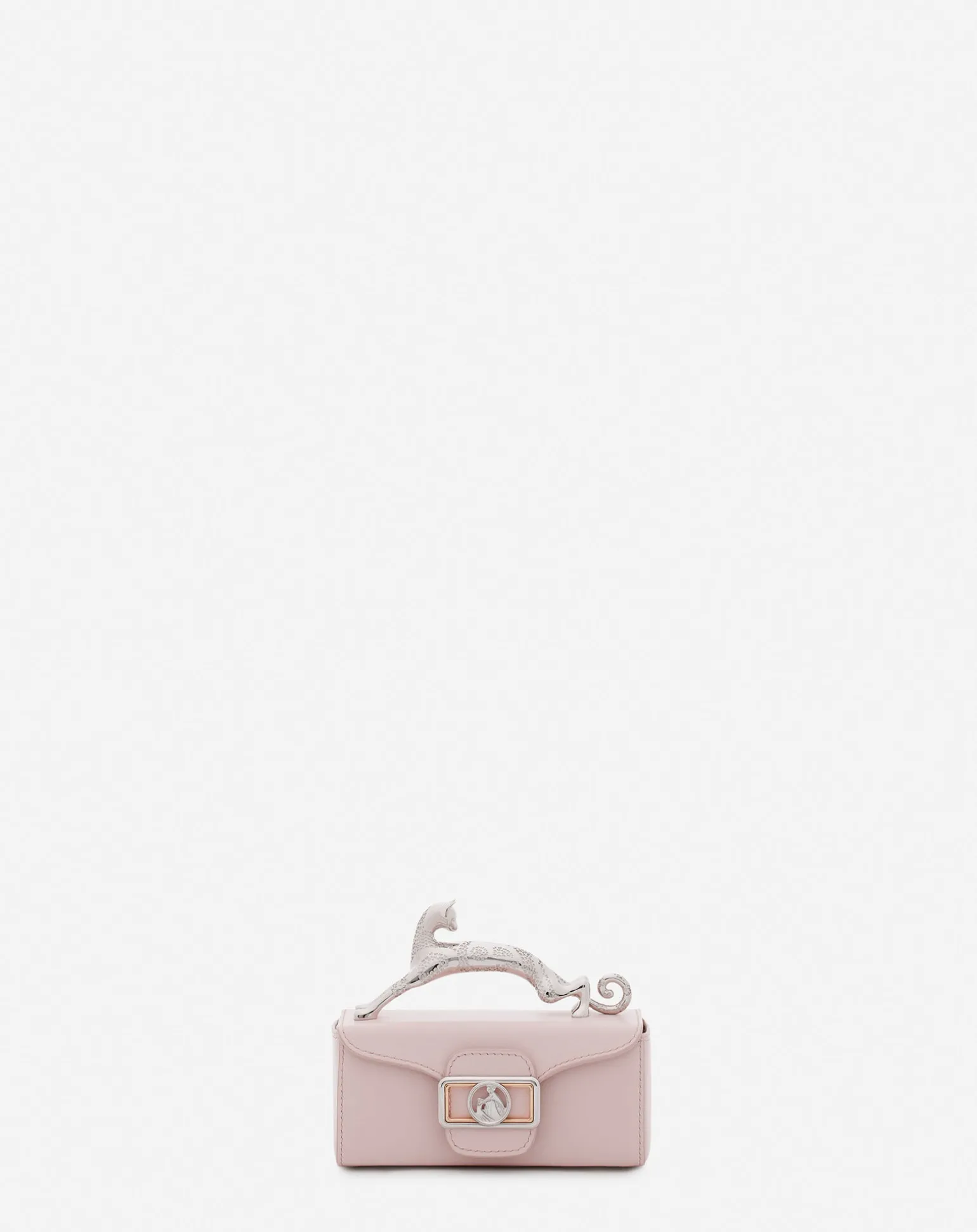 Lanvin Leather micro pencil cat bag Rosé Shop