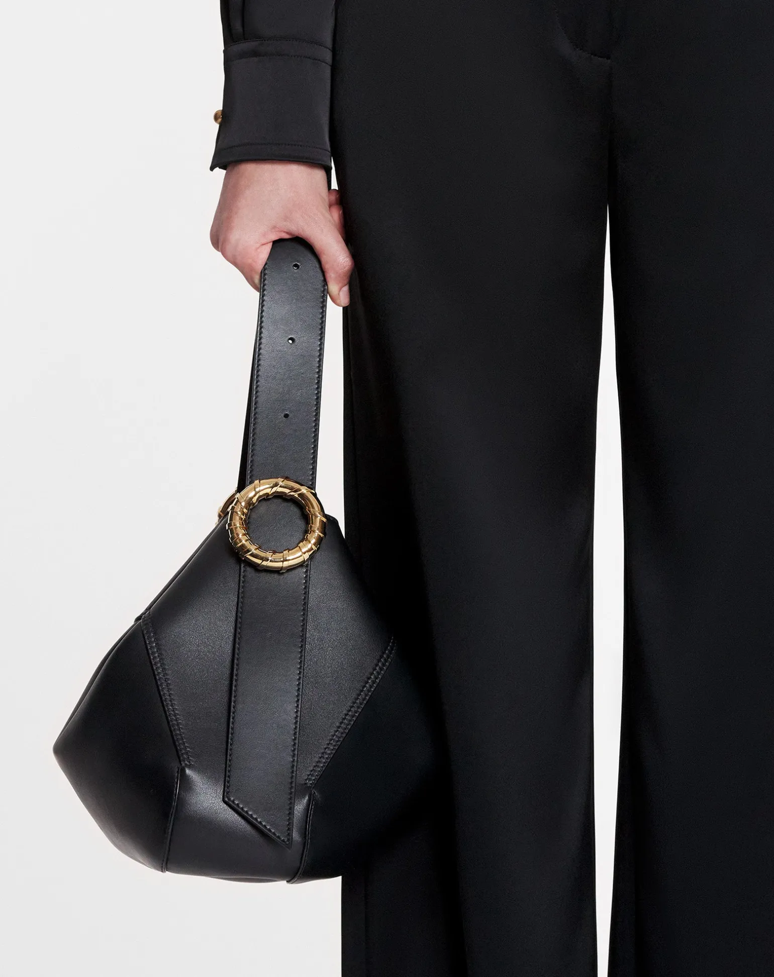 Lanvin Leather mélodie hobo bag Black Shop