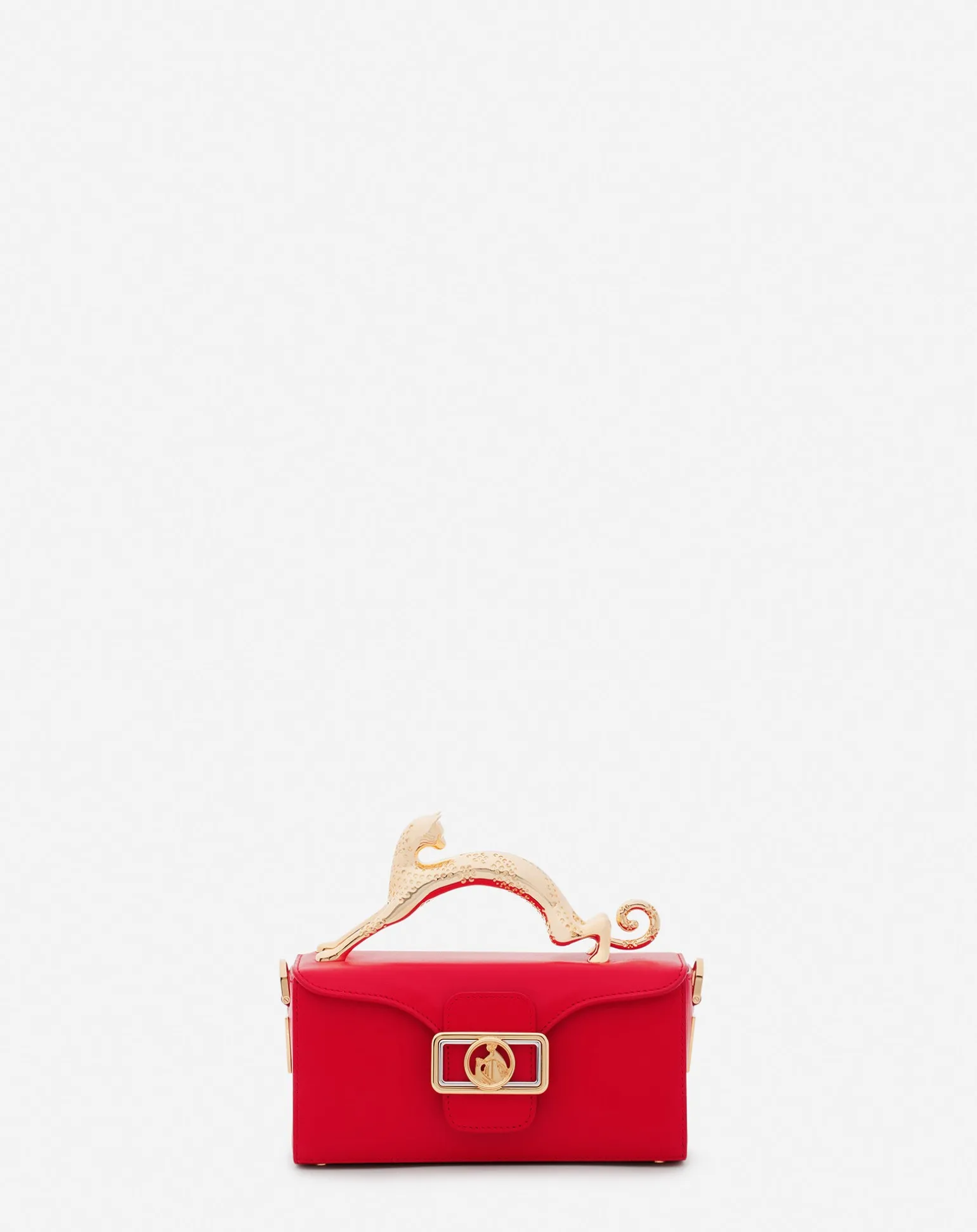 Lanvin Leather nano pencil cat bag Flame Outlet