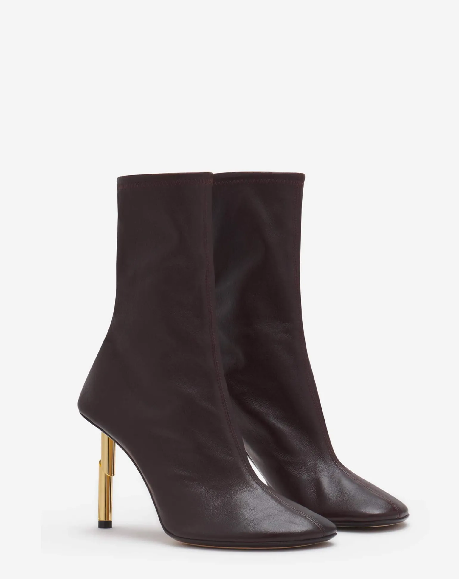 Lanvin Leather sequence by ankle boots Cocoa Cheap