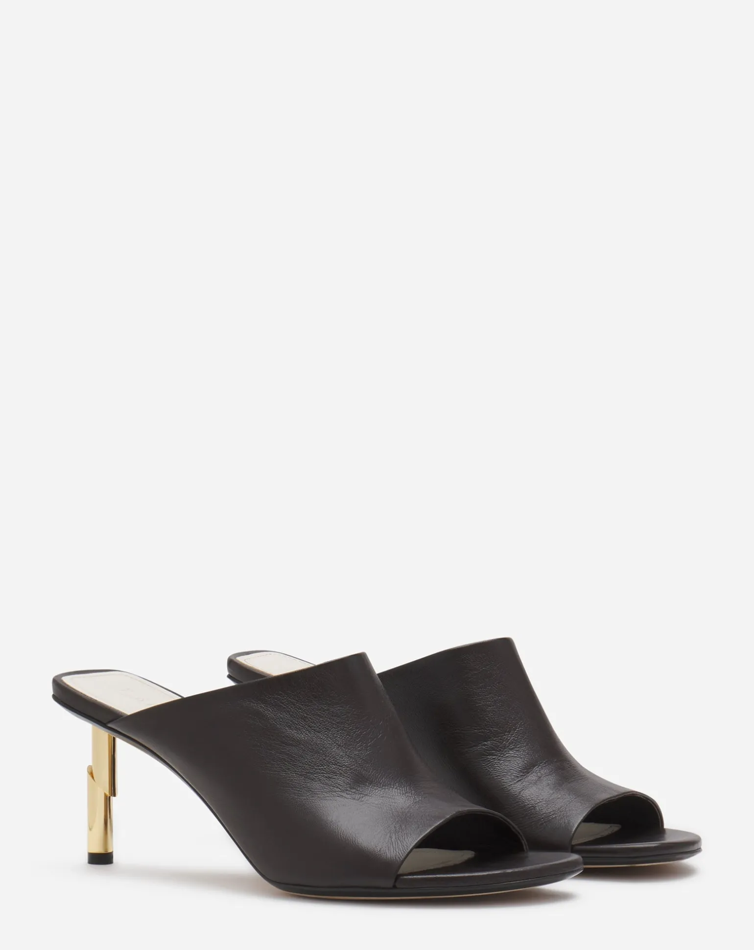 Lanvin Leather sequence by mules Cocoa Store