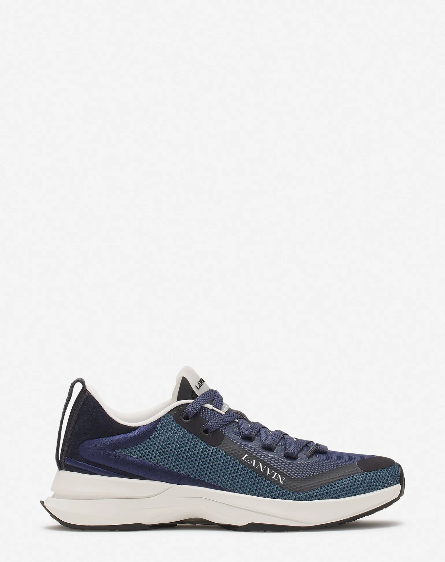 Lanvin L-i mesh sneakers Petrol/ecru Best