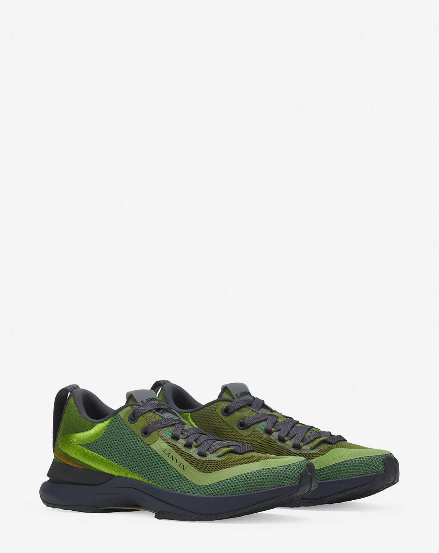 Lanvin L-i mesh sneakers Darkgreen/green Discount