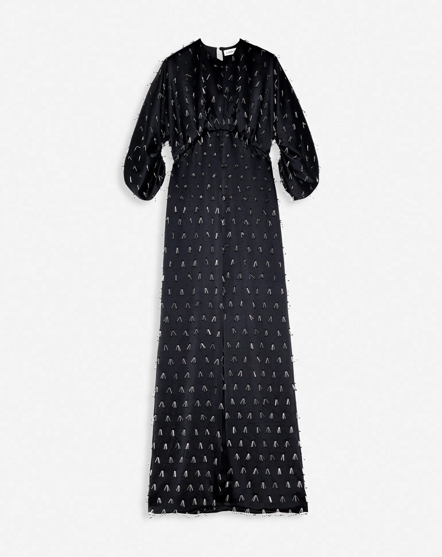 Lanvin Long embroidered dress Black Best Sale