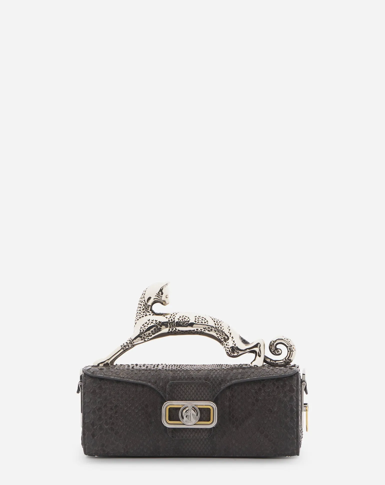 Lanvin Medium pencil cat bag in python Anthracite Sale