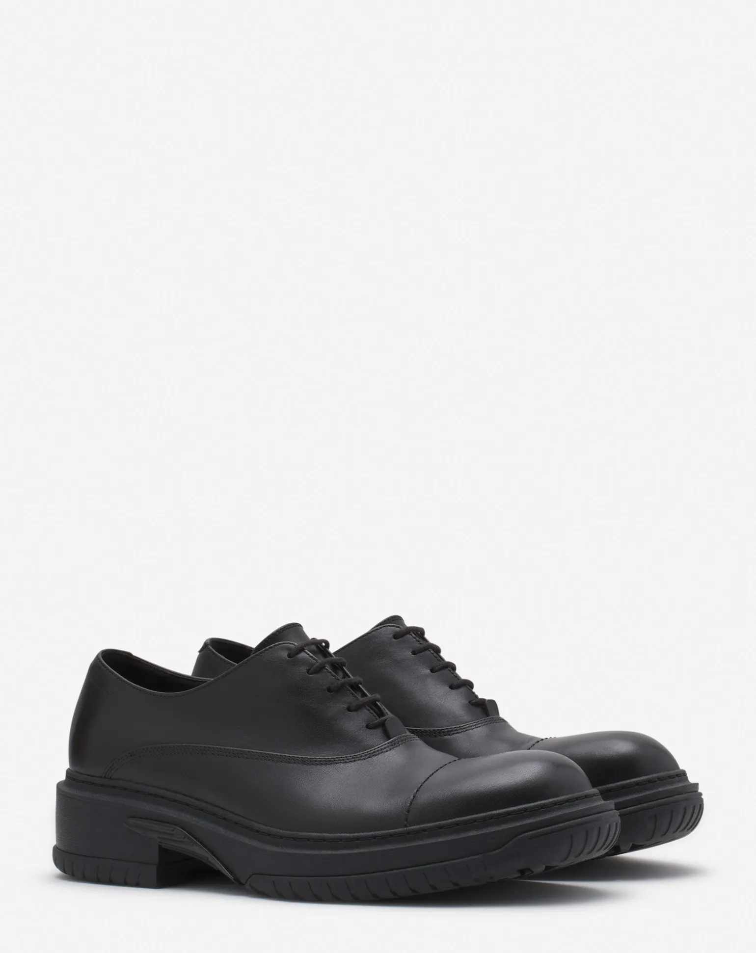 Lanvin Medley leather richelieu shoe Black/anthracite Clearance