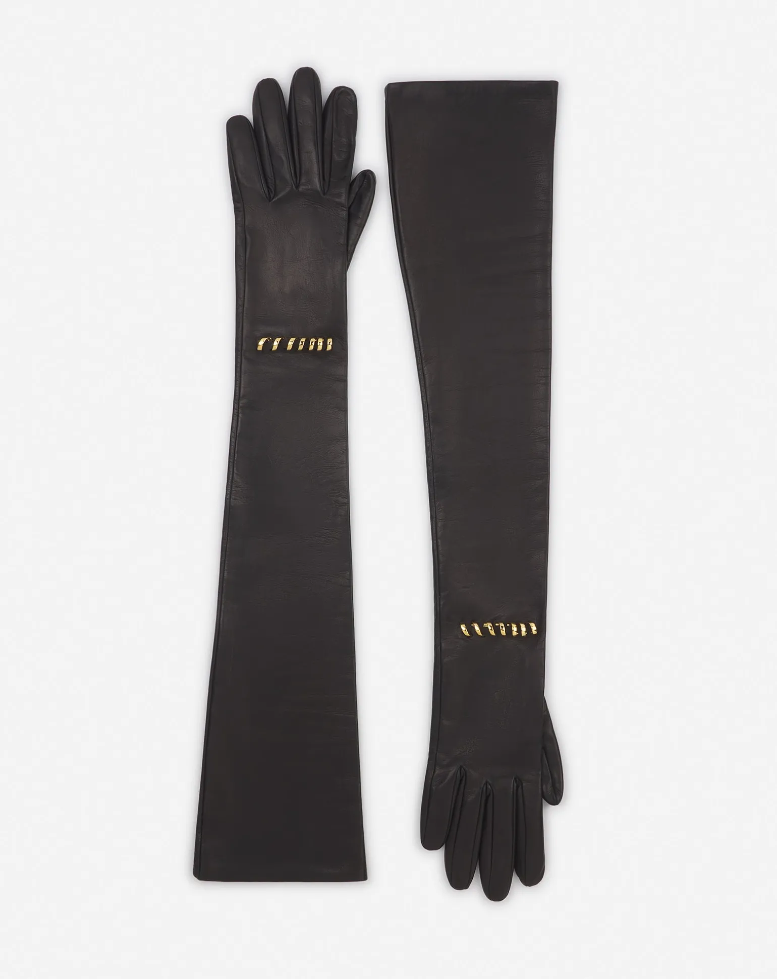 Lanvin Melodie leather gloves Black New