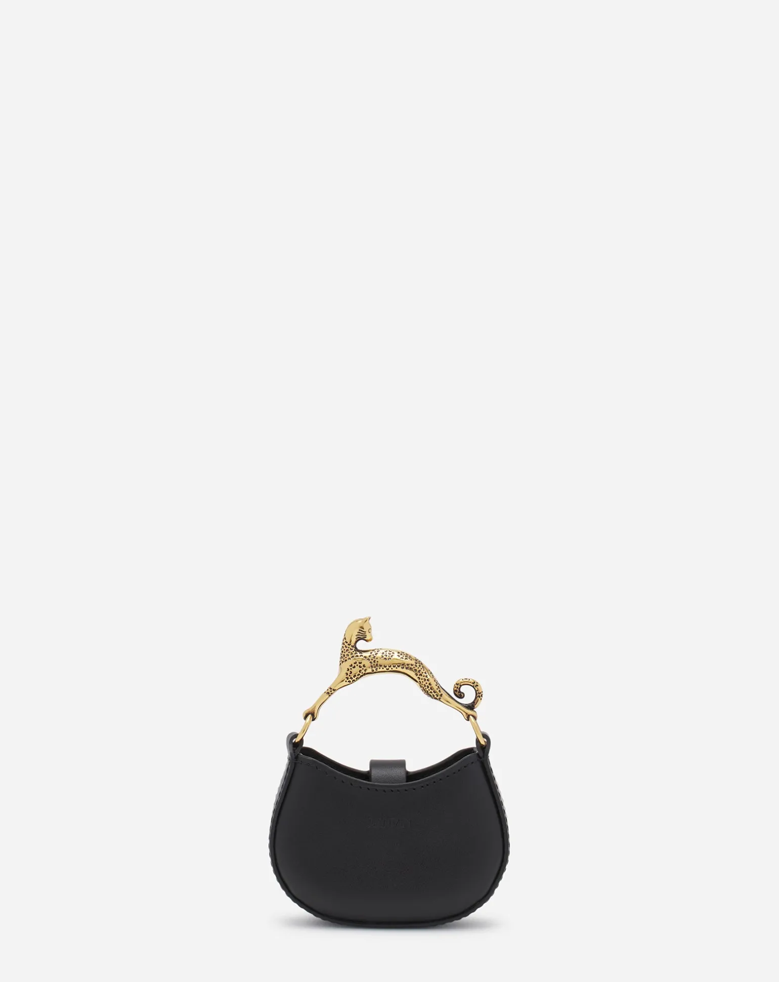 Lanvin Micro hobo cat charm bag in leather Black Outlet