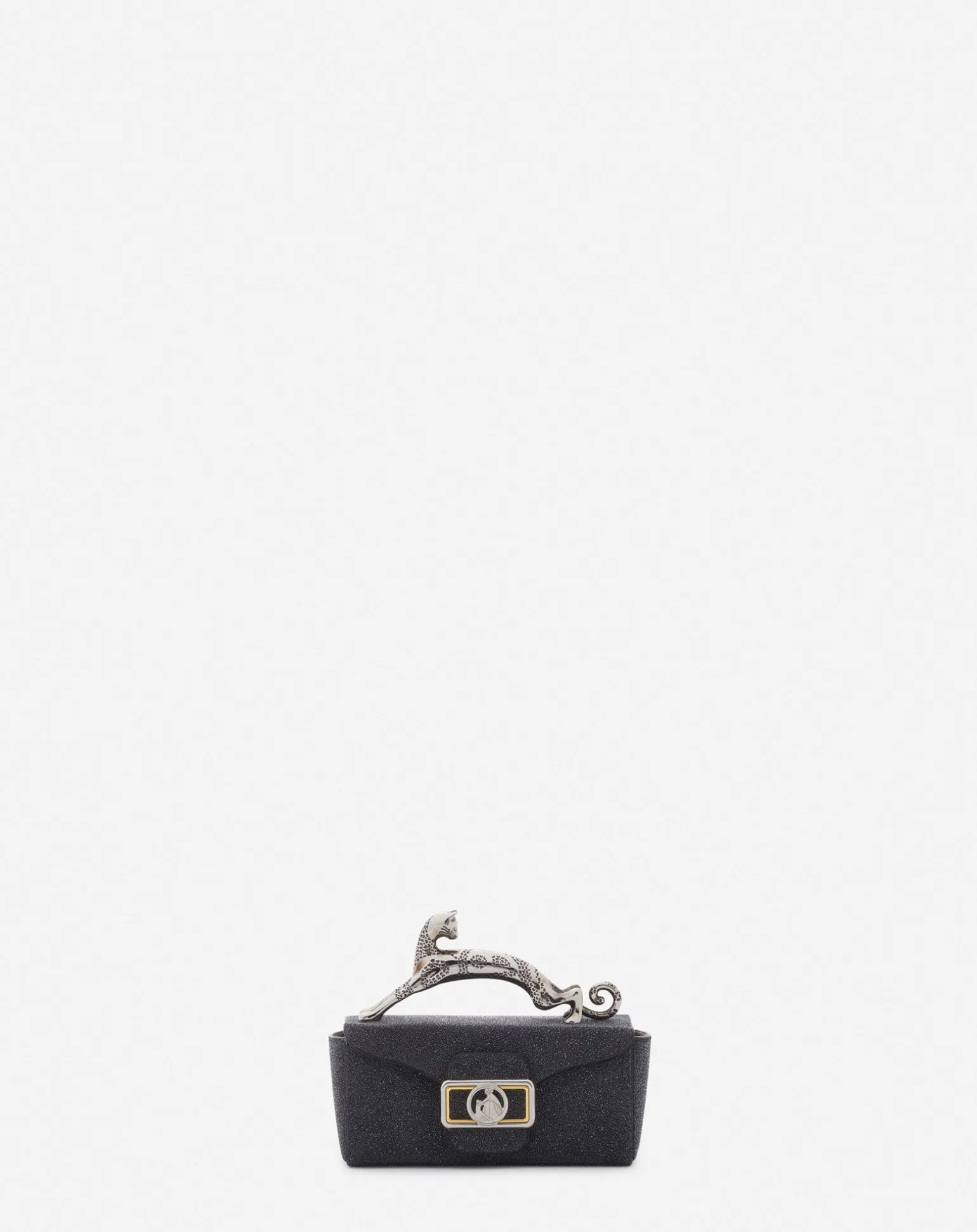 Lanvin Micro pencil cat bag in suede Black Shop