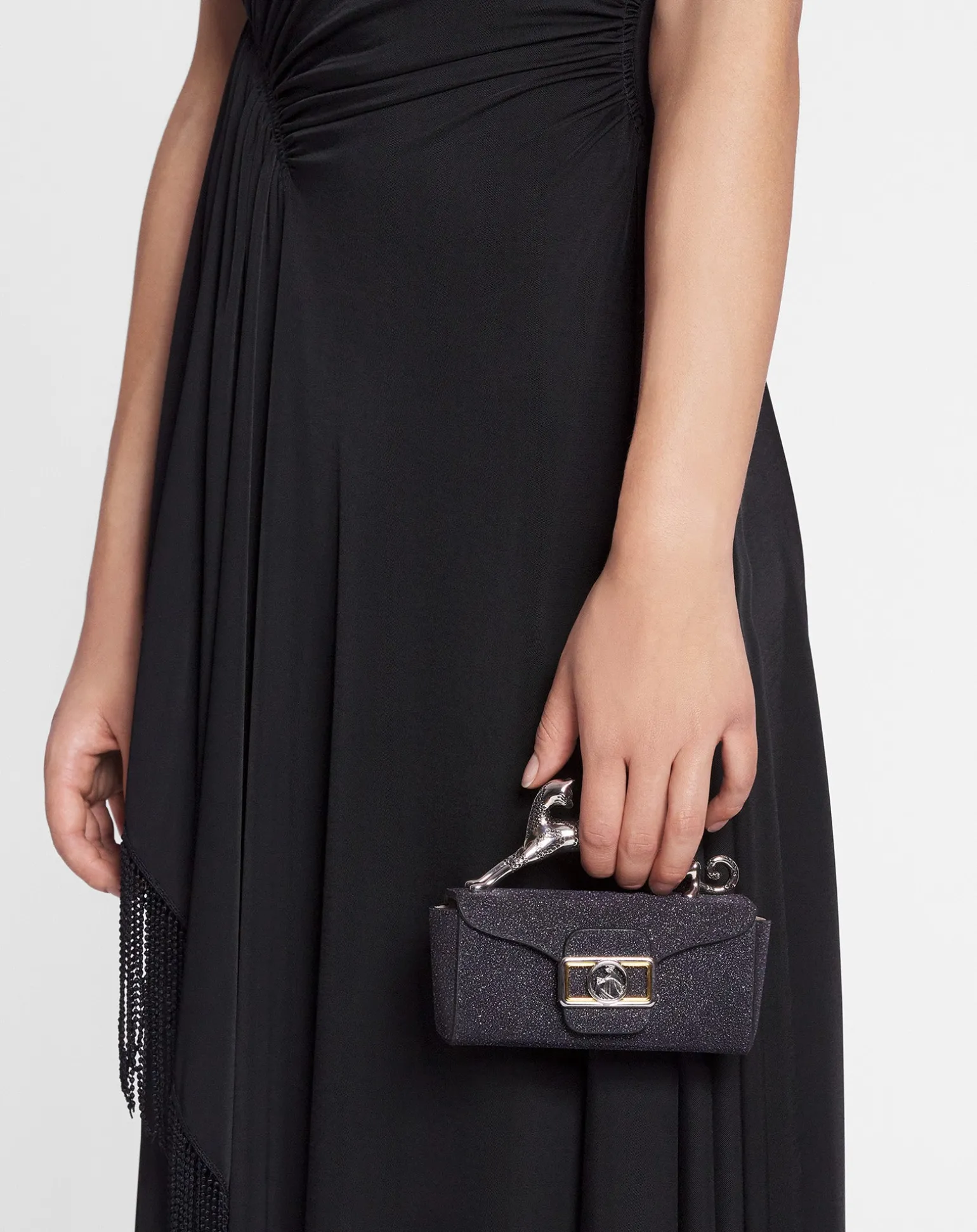 Lanvin Micro pencil cat bag in suede Black Best