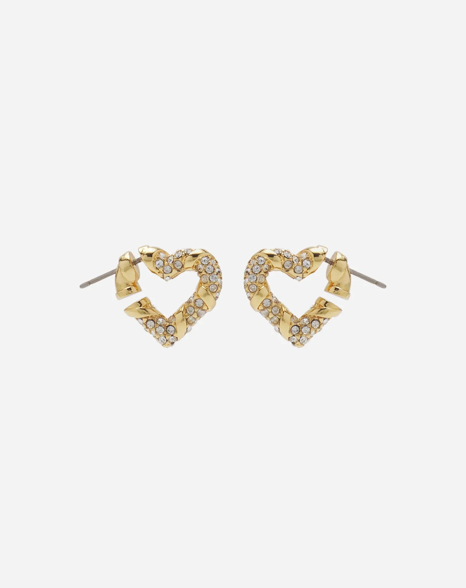 Lanvin Mélodie heart earrings Gold/crystal Hot