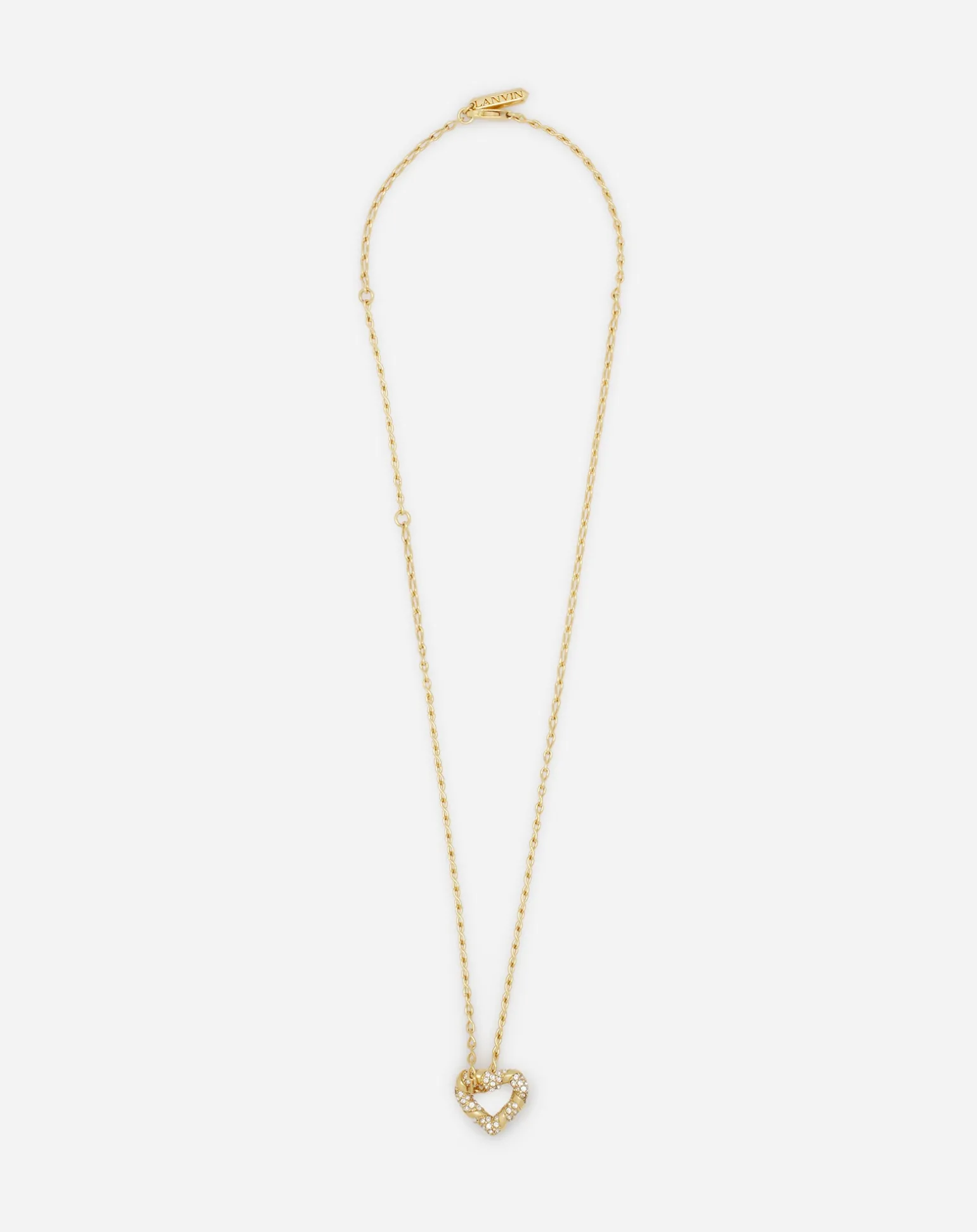 Lanvin Mélodie heart necklace Gold/crystal Cheap