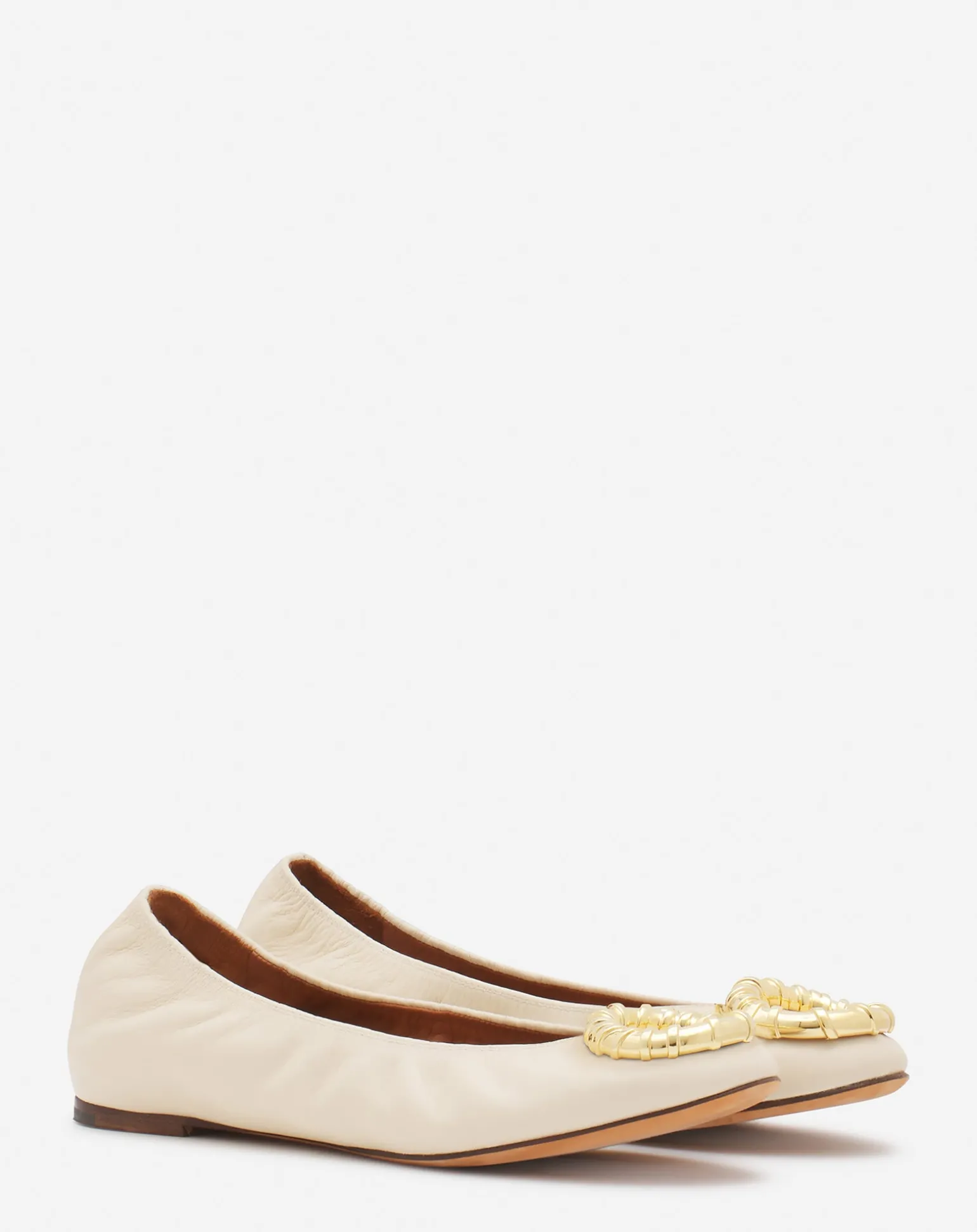 Lanvin Mélodie leather ballerina flat Beige Cheap